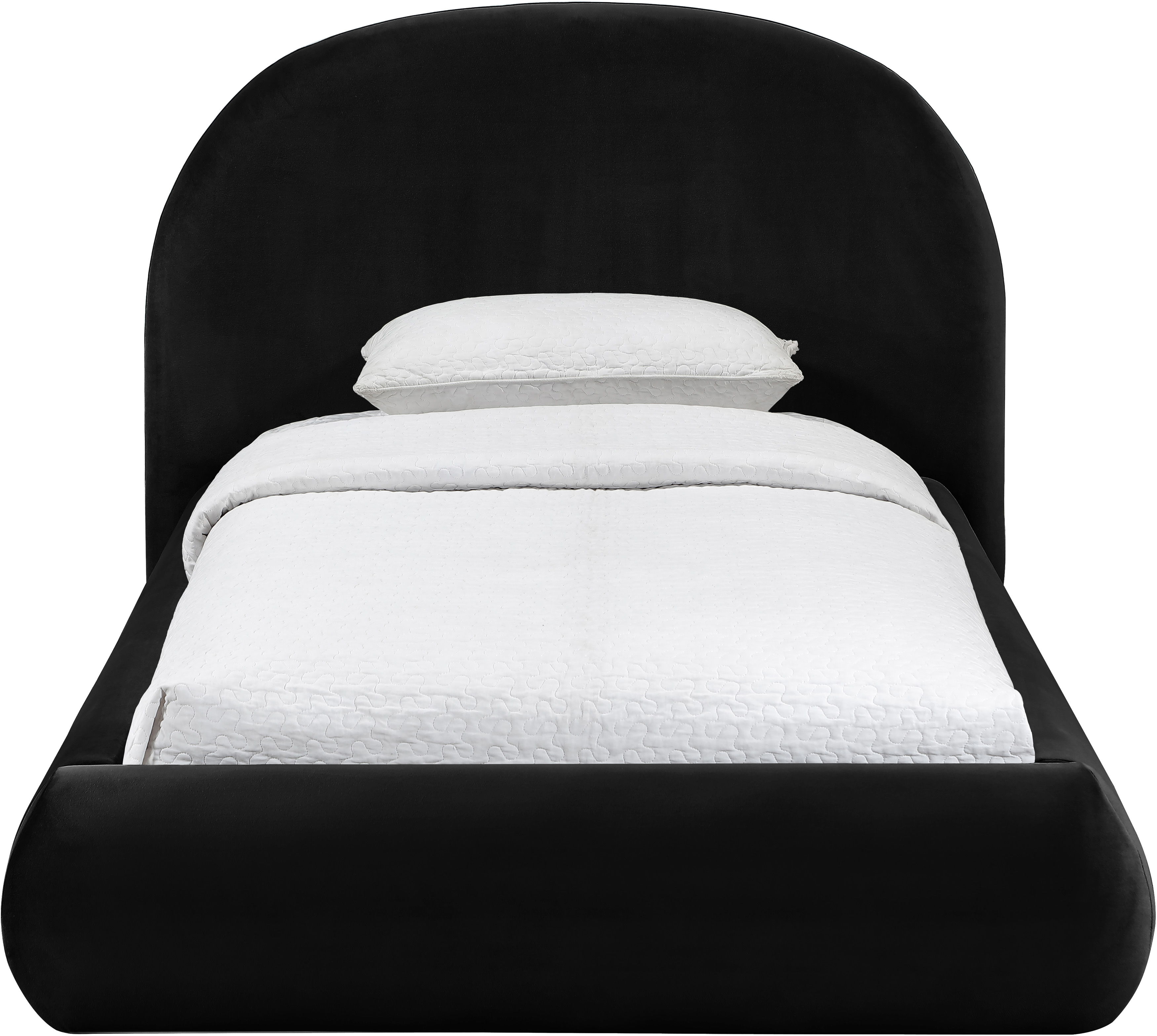 Celine - Upholstered Twin Bed - Black