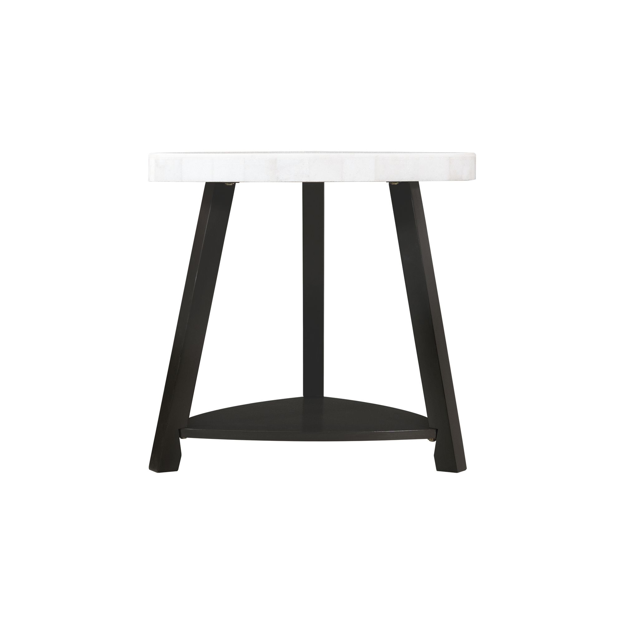 Trinity - 26" Marble Top End Table - White