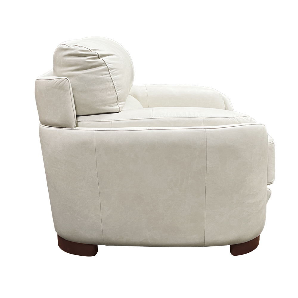 Edrice - Chair - Ivory Top Grain Leather, white, view 4