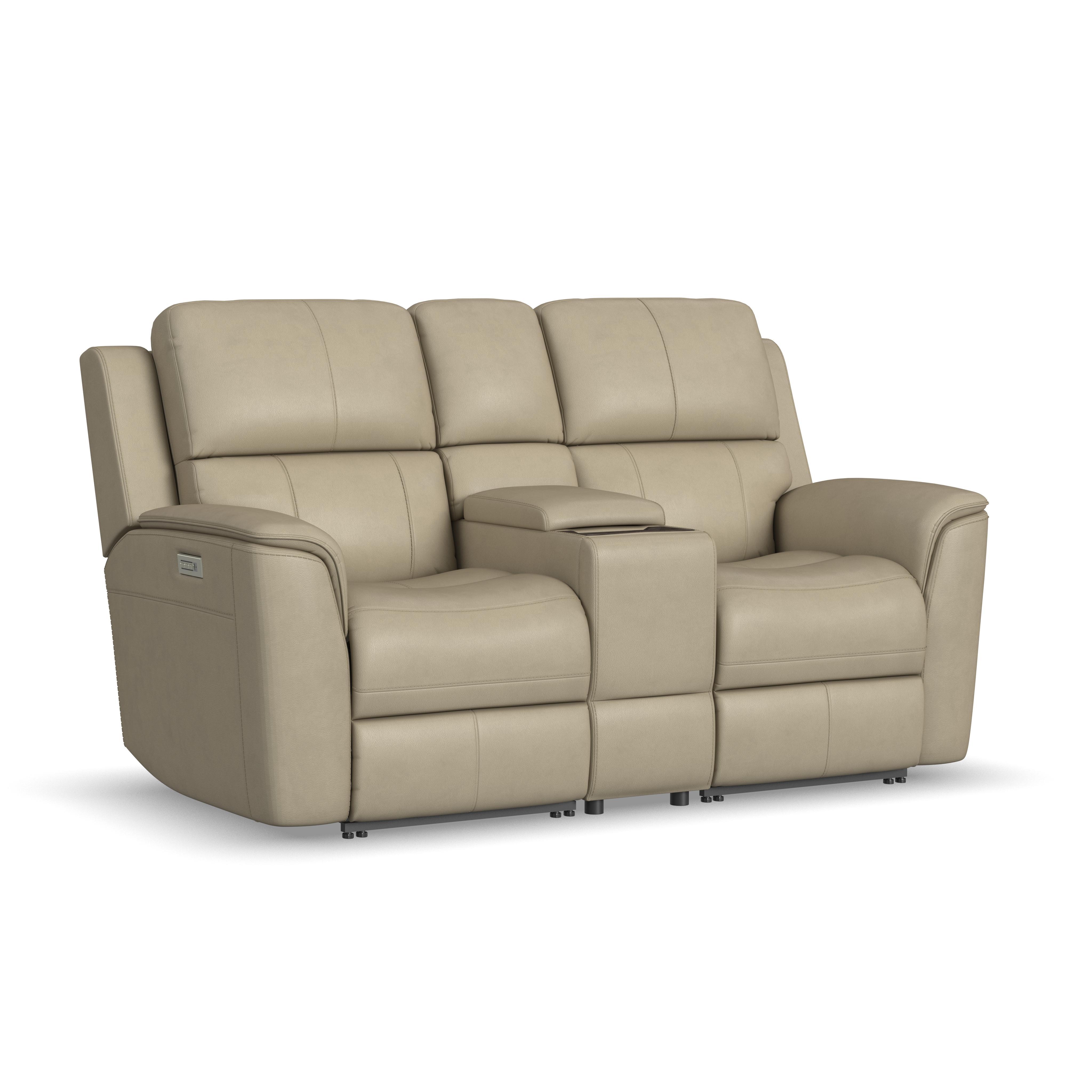 Henry - Power Reclining Loveseat With Console & Power Headrests & Lumbar - Beige Image