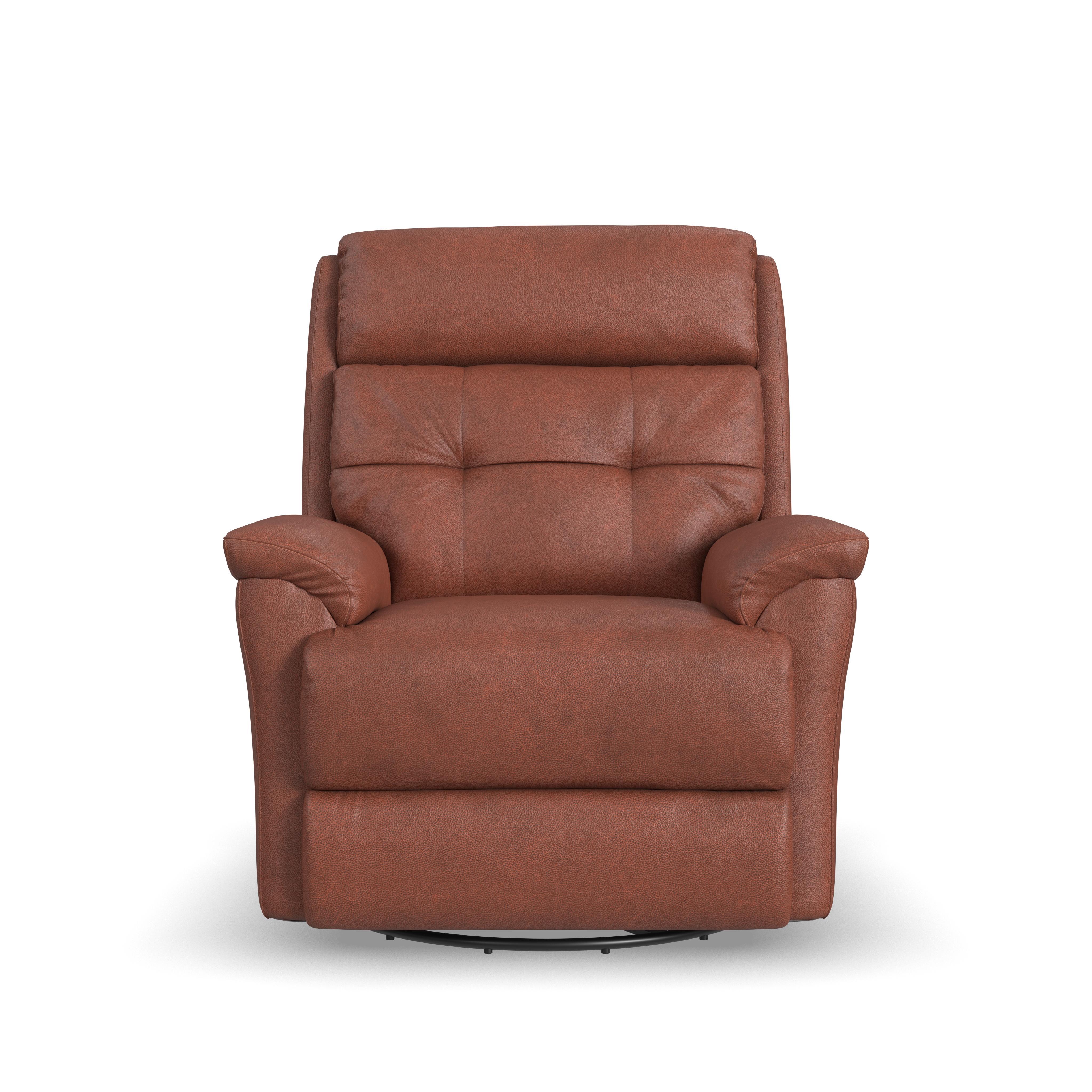 Sophisticated - Power Swivel Gliding Recliner With Power Headrest & Lumbar, dark brown, view 4