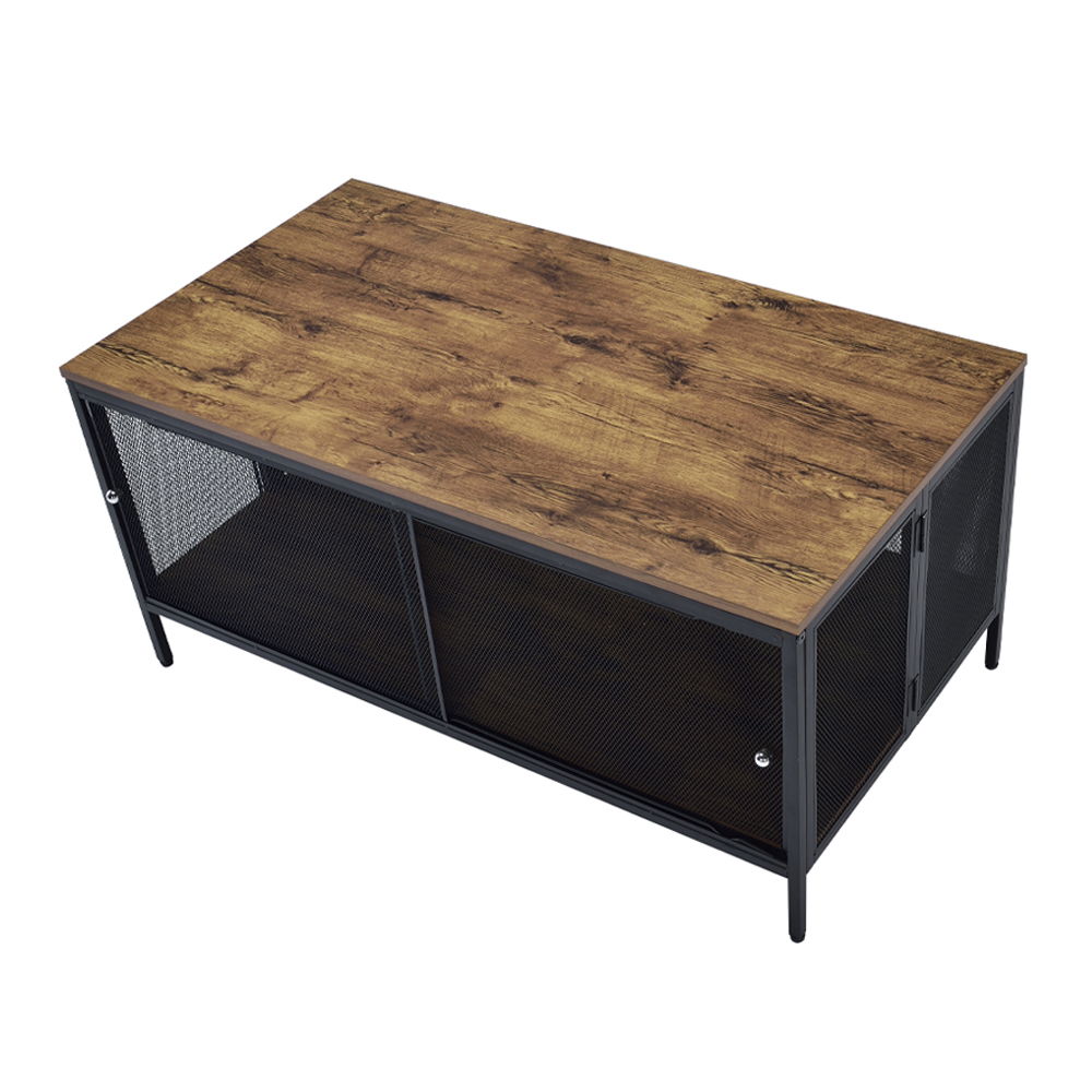 Winam - Coffee Table - Antique Oak & Black, light brown, view 4