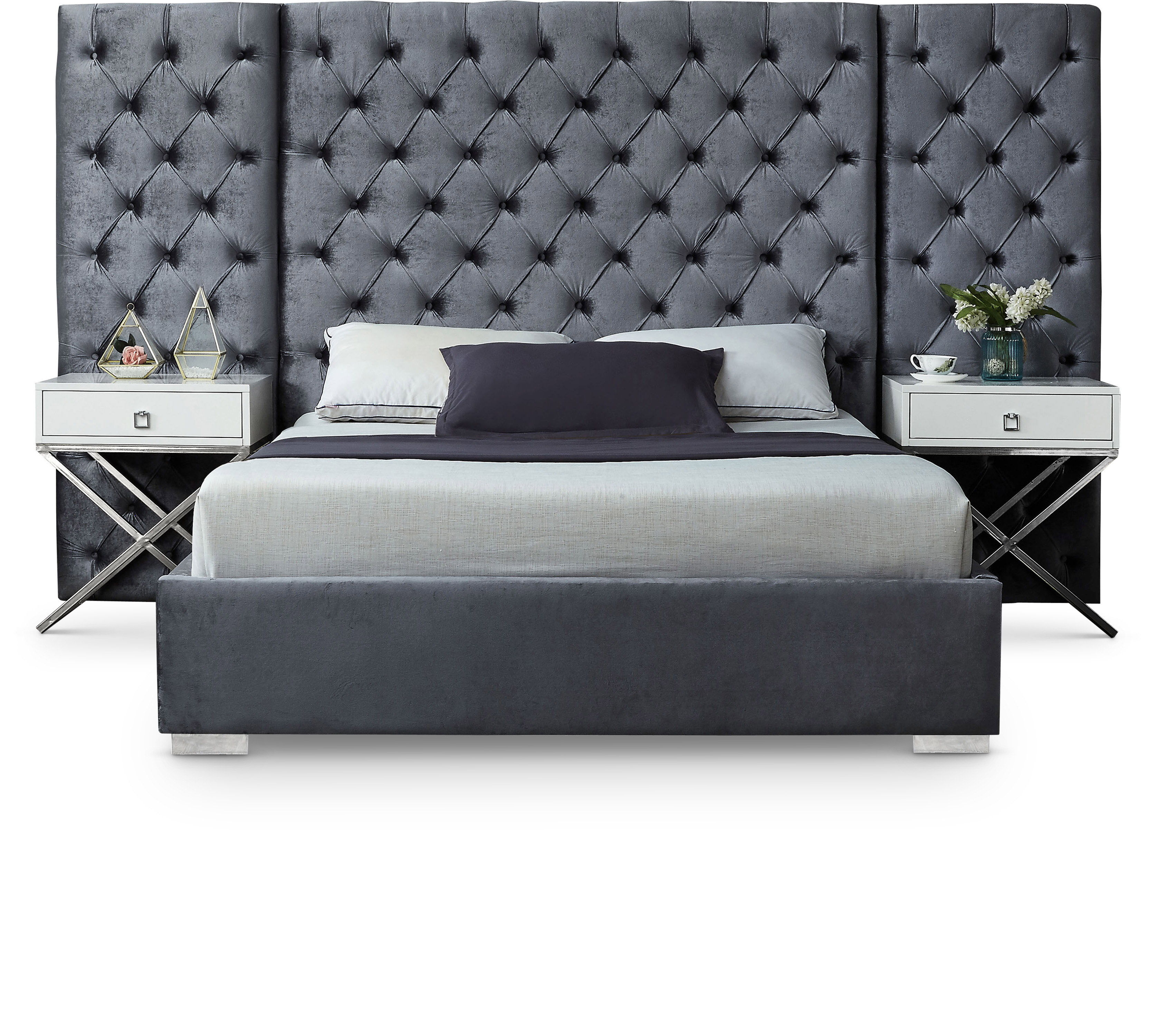 Grande - Queen Bed - Gray