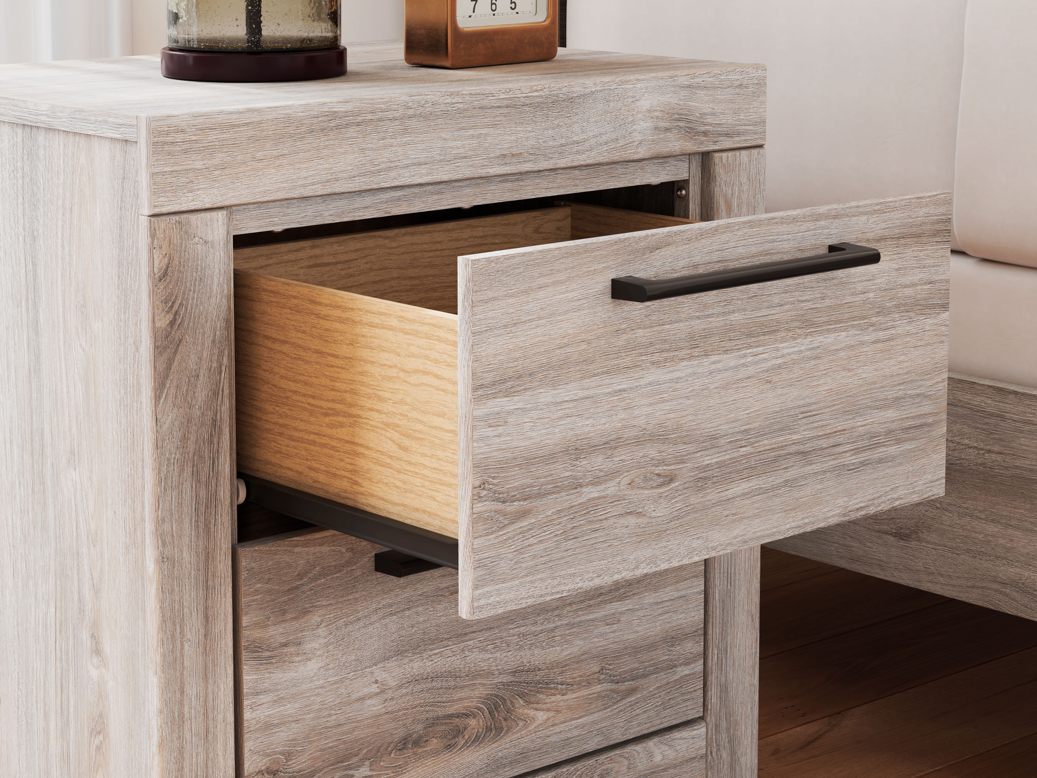 Ashley Furniture Broachmyn - Two Drawer Night Stand - Gray - Image 10