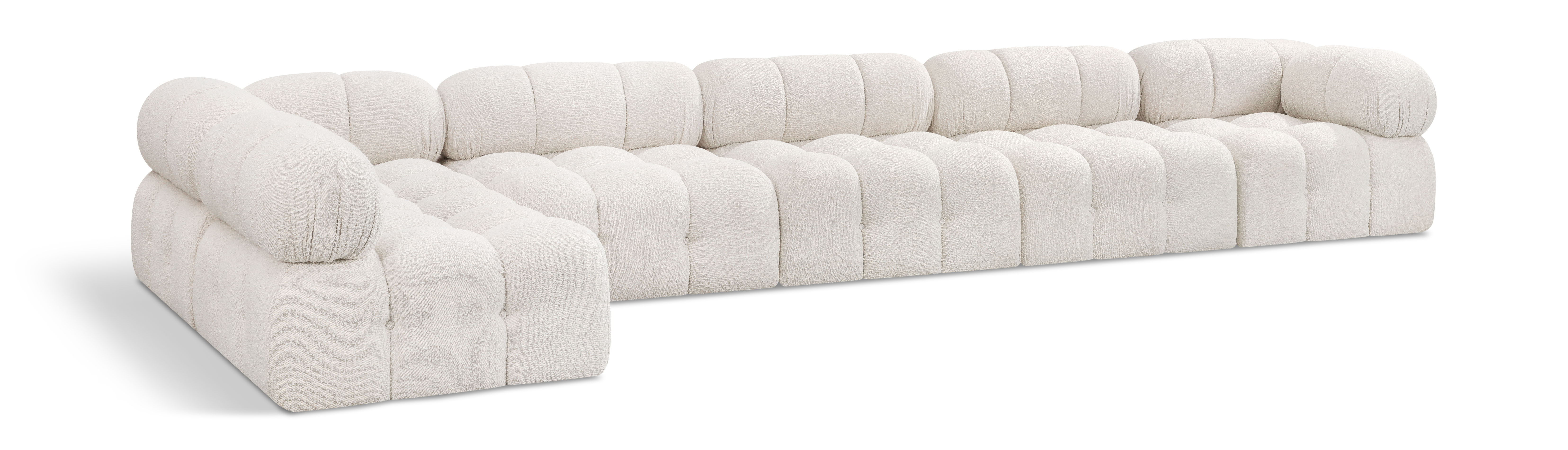 Ames - 6 Piece Modular L-Shaped Sectional - Cream
