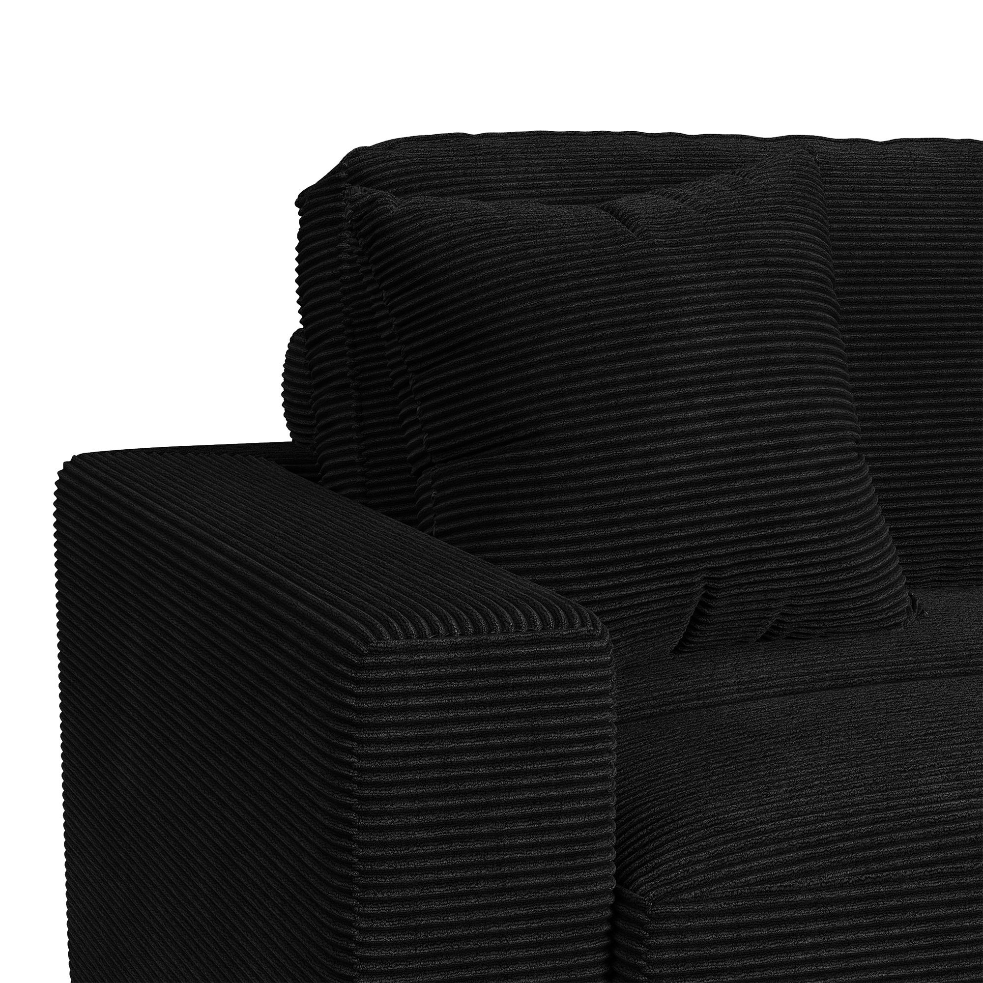 Arizona - 6 Piece Sectional Set With RHF Chaise - Steno Black