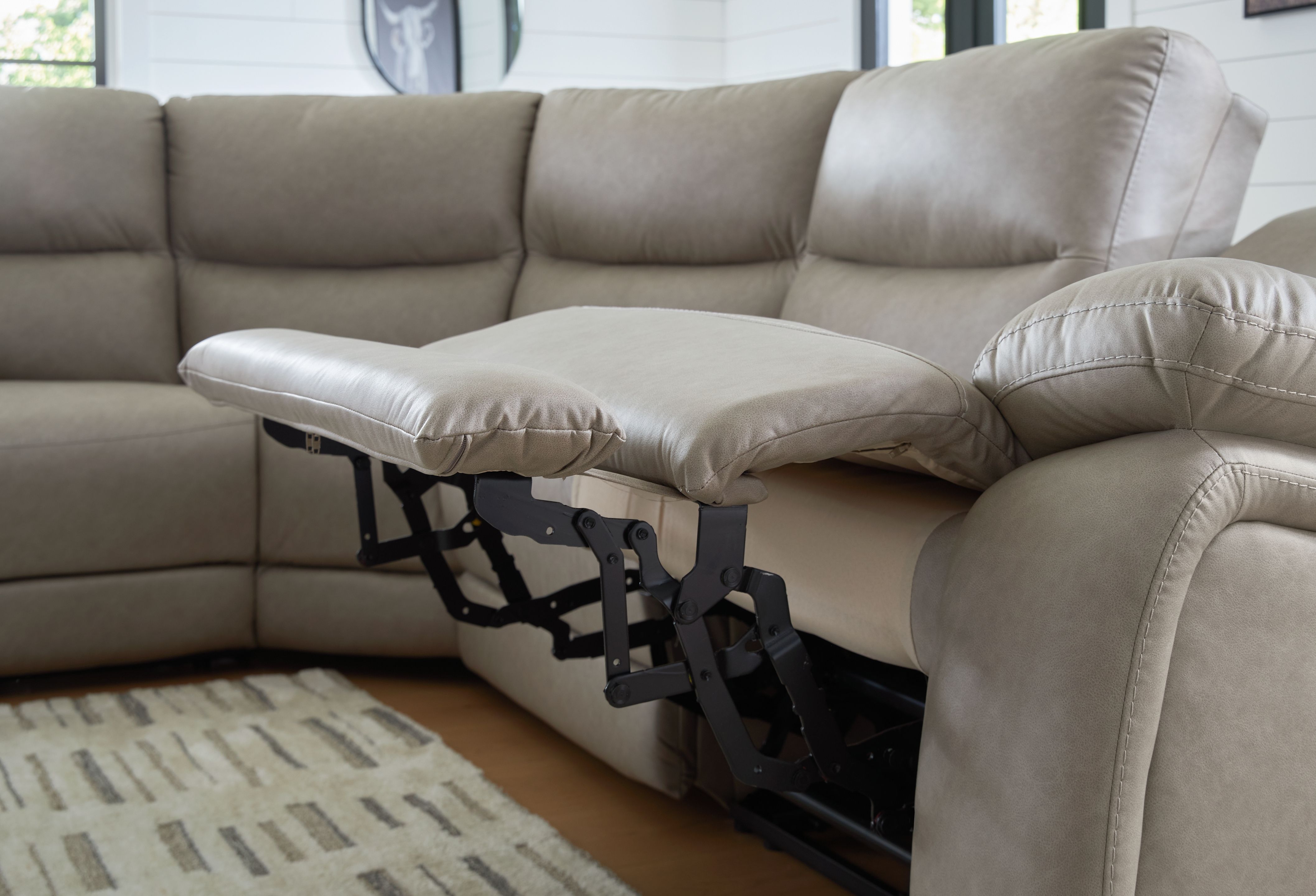 Ashley Furniture Narwhal Place - 7-Piece Reclining Sectional With 2 Storage Console - Pebble - Image 3