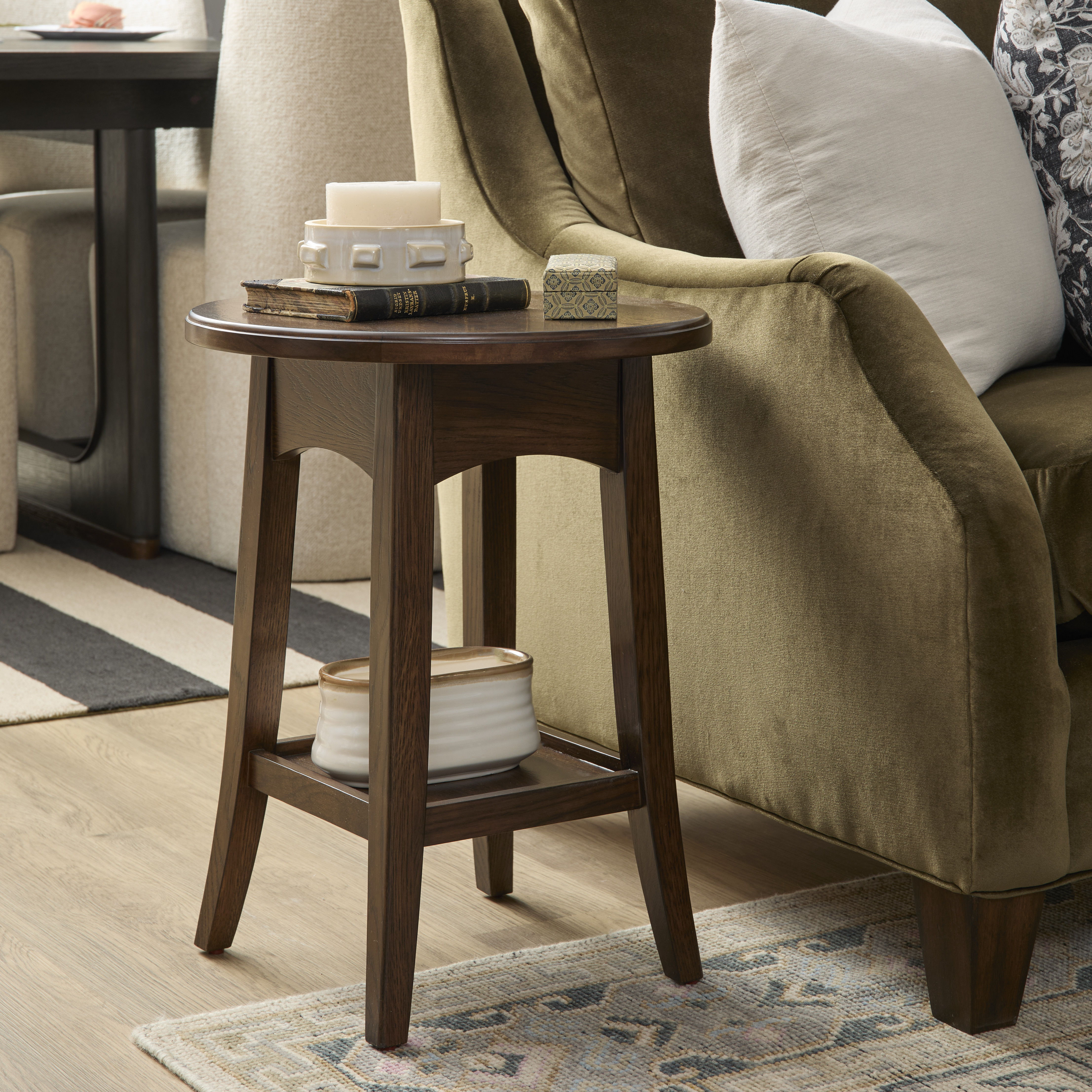 Sylvie - Accent Table - Dark Brown, dark brown