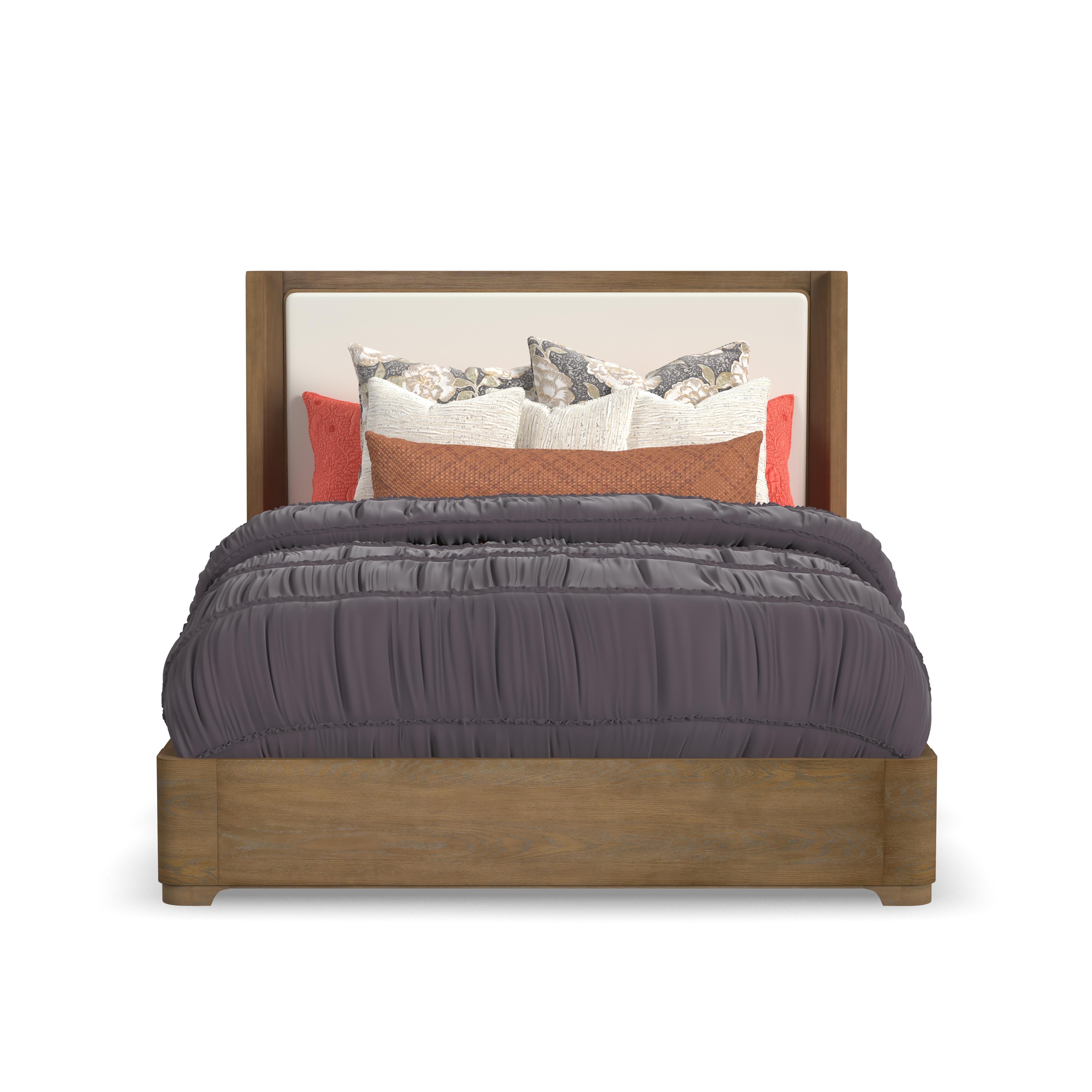 Normandy - Queen Upholstered Storage Bed - Light Brown, light brown, view 2