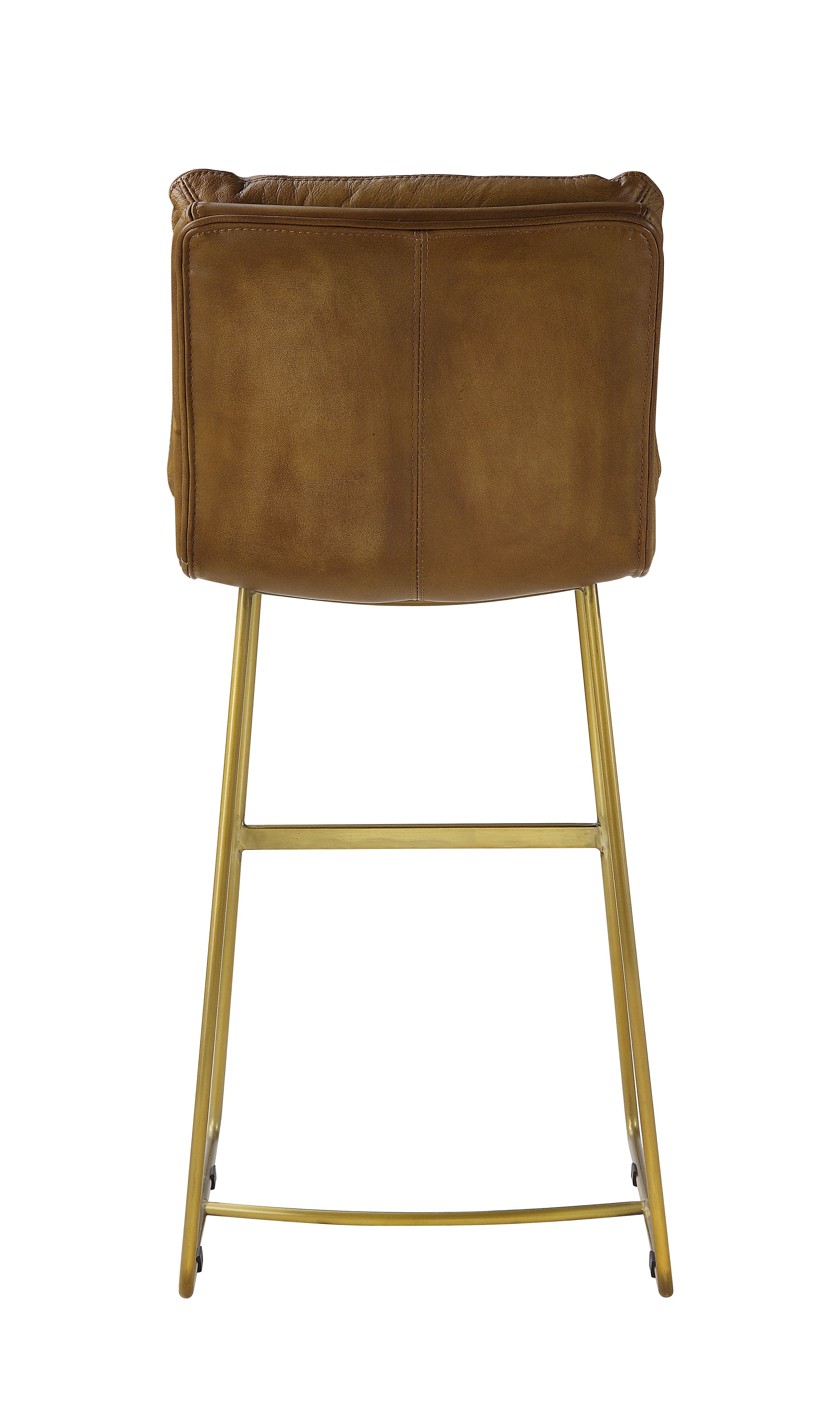 Alsey - Bar Chair - Saddle Brown Top Grain Leather, dark brown, view 3