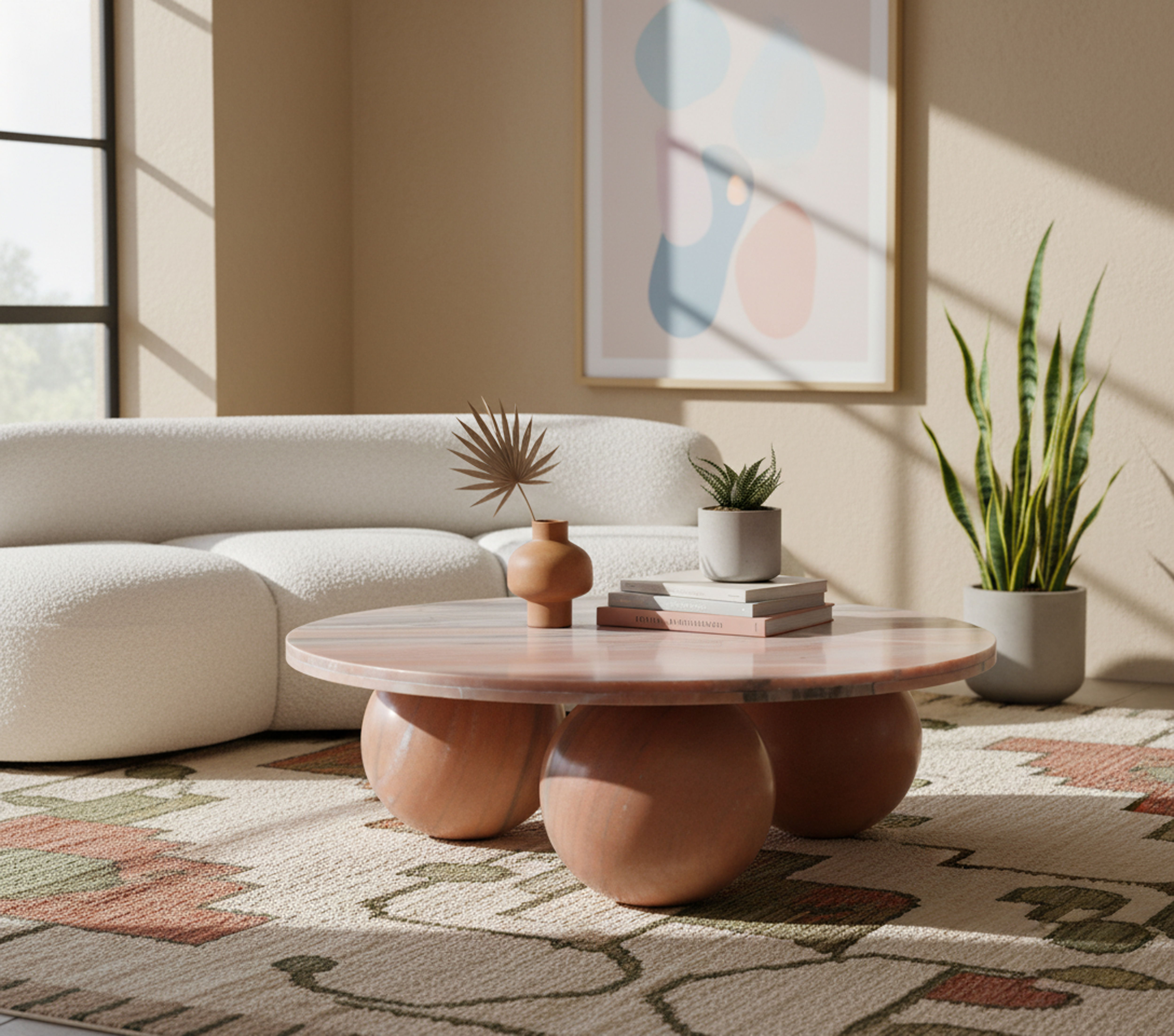 Spherical - Coffee Table (4 Boxes) - Pink