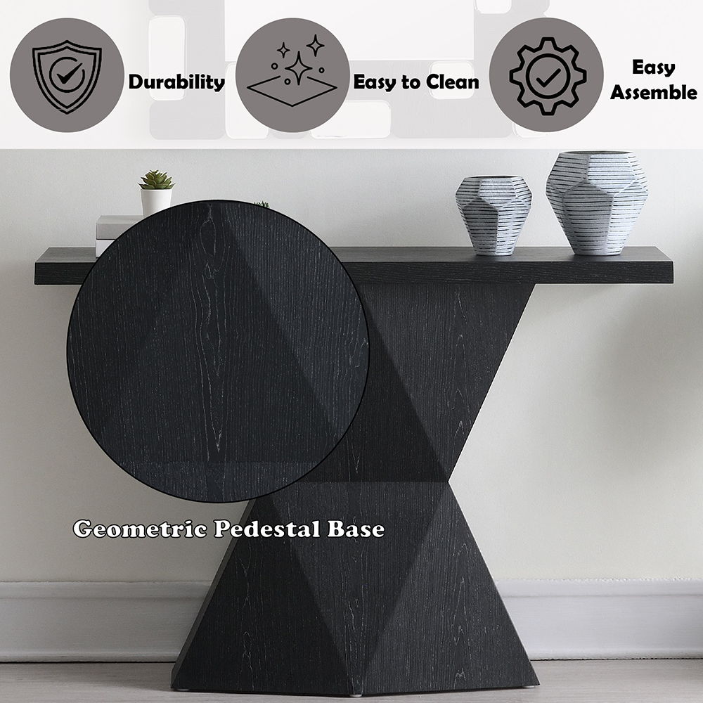 Dara - Console Table - Black, black, view 5