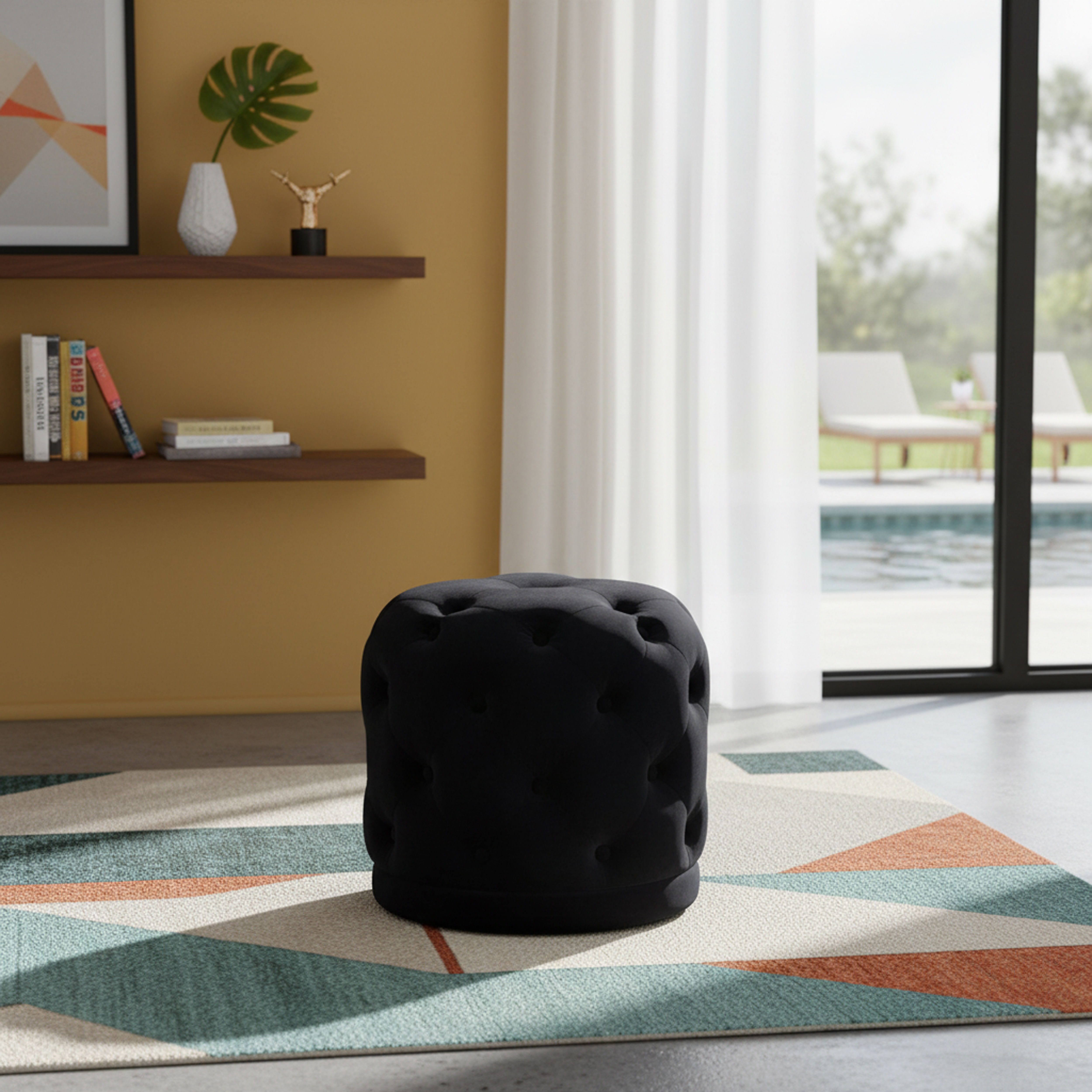 Harper - Ottoman / Stool - Black