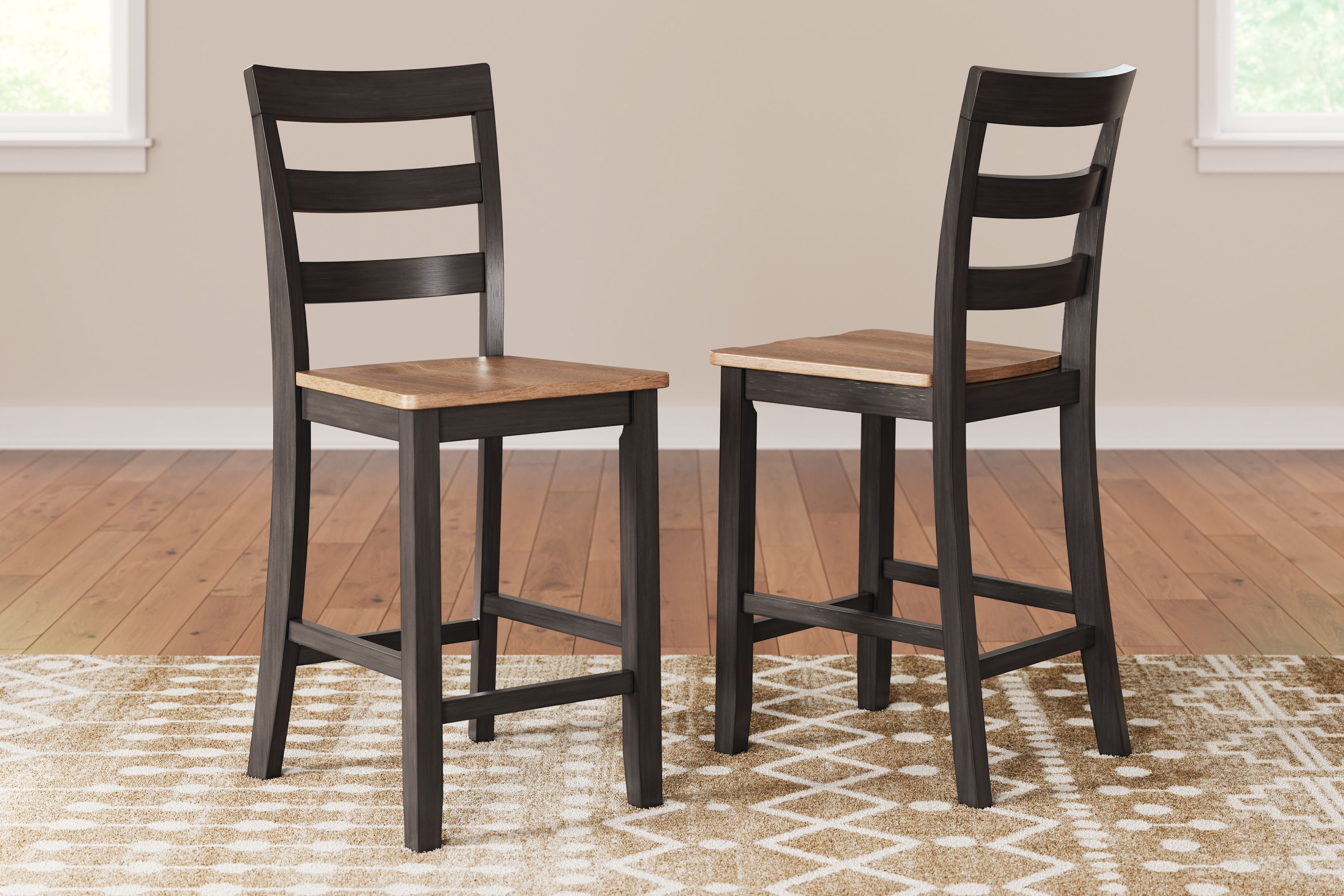 Gesthaven - Barstool (Set of 2) - Natural / Brown