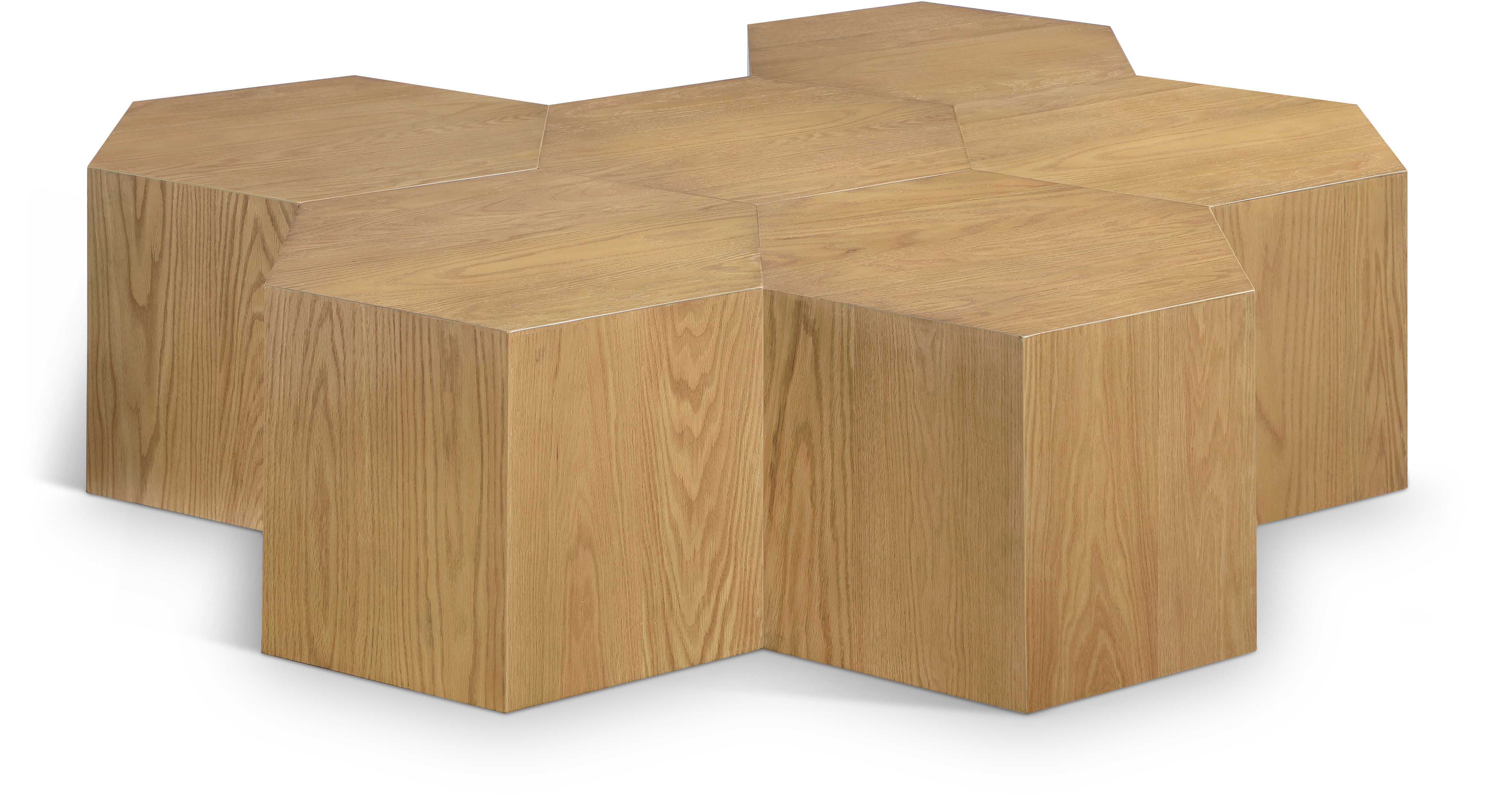 6 Pc · Oak Wood Modular Coffee Table