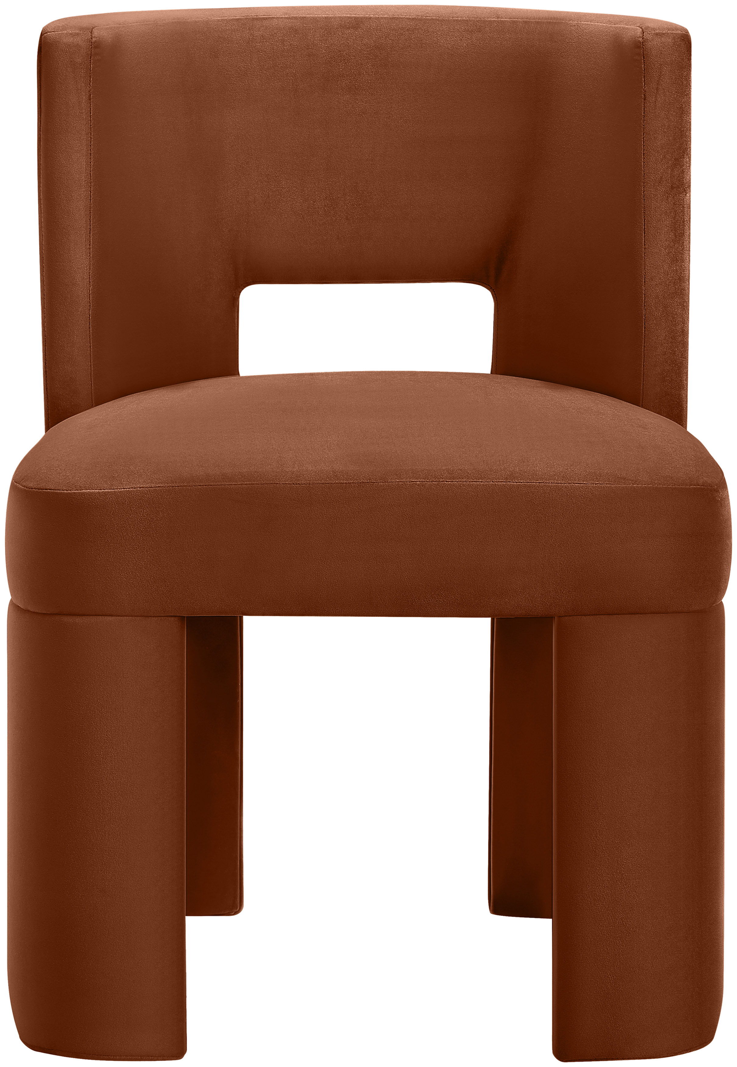 Zuno - Velvet Performance Fabric Upholstered Dining Chair (Set of 2) - Cognac