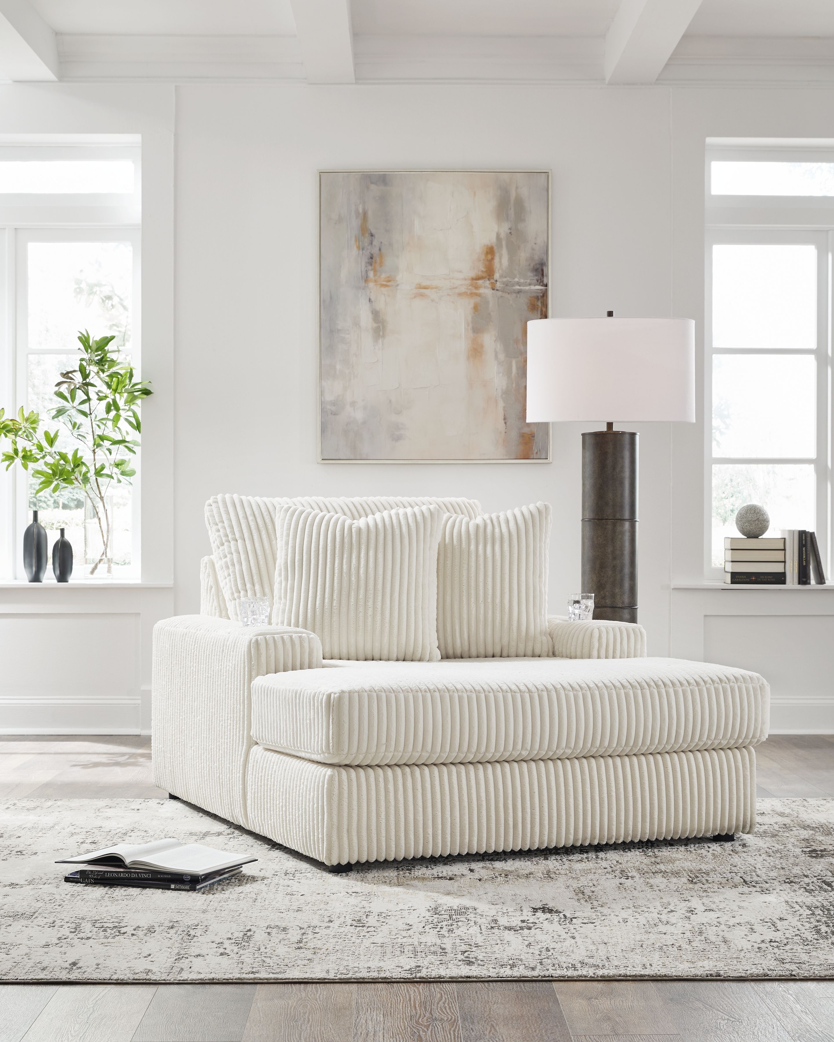 Ashley Furniture Lindyn - Chaise - Ivory - Image 2