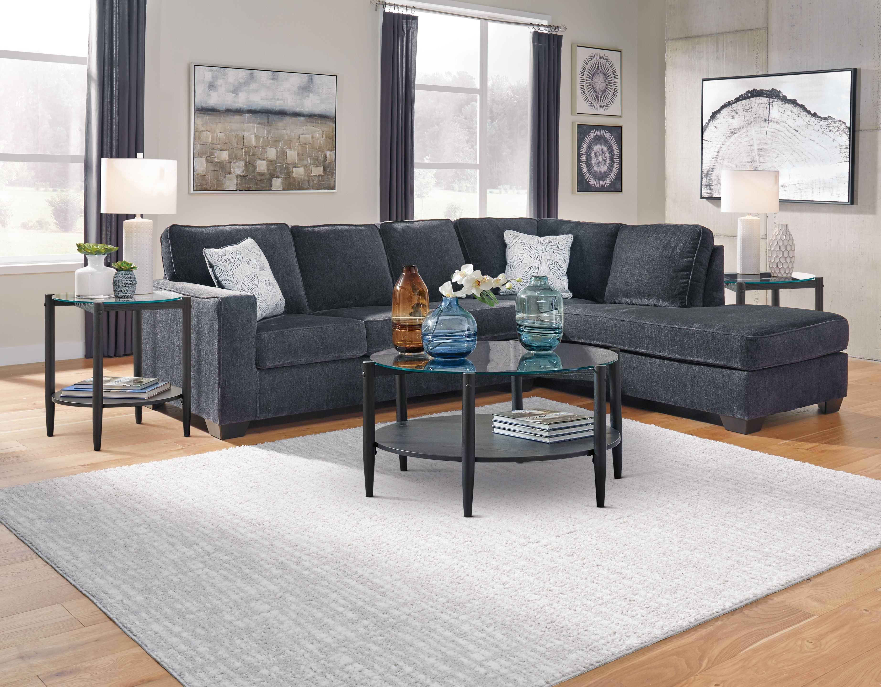 Ashley Furniture Altari - Right Arm Facing Chaise 2 Pc Sectional - Slate - Image 6