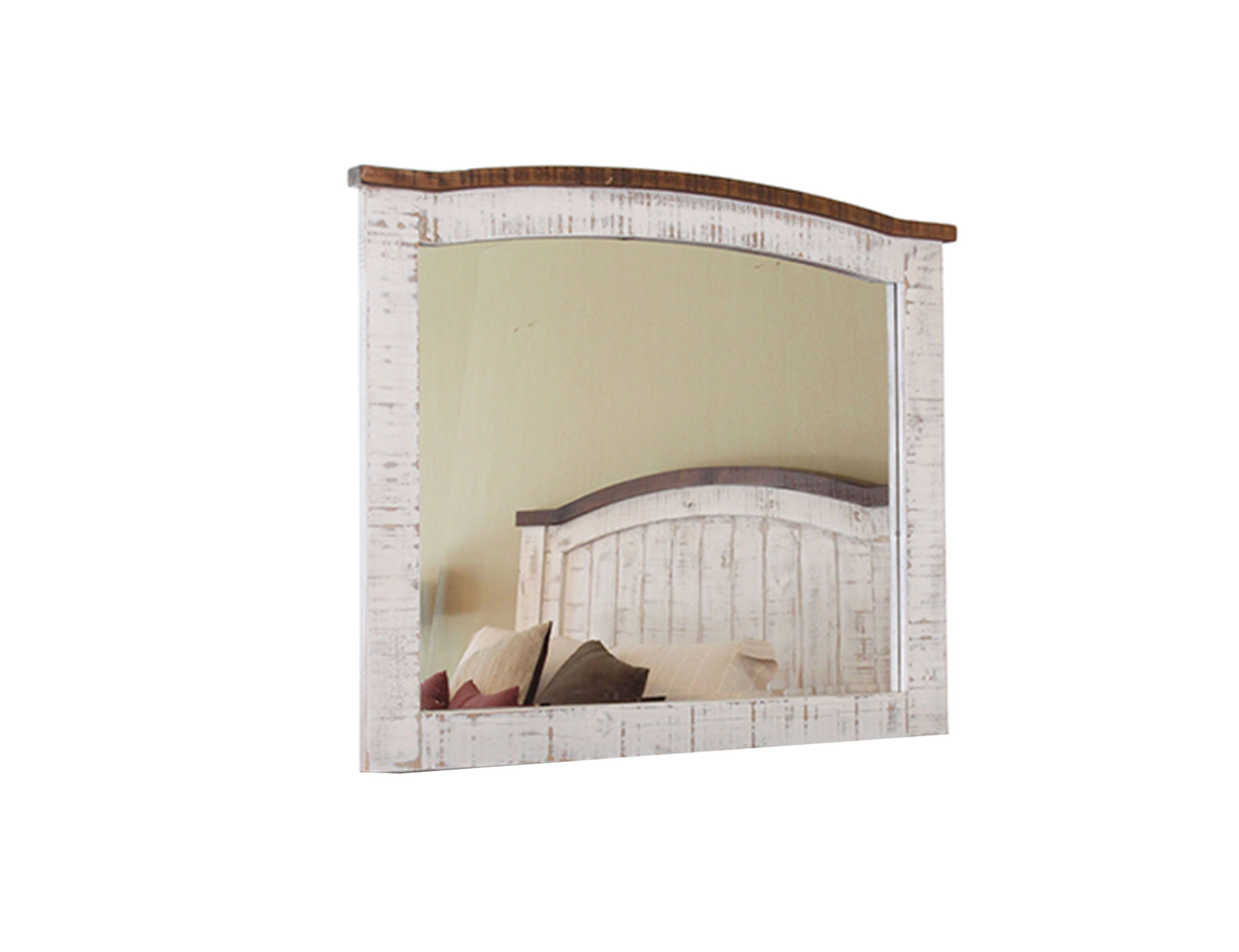 International Furniture Direct Pueblo White - Mirror - Antiqued White