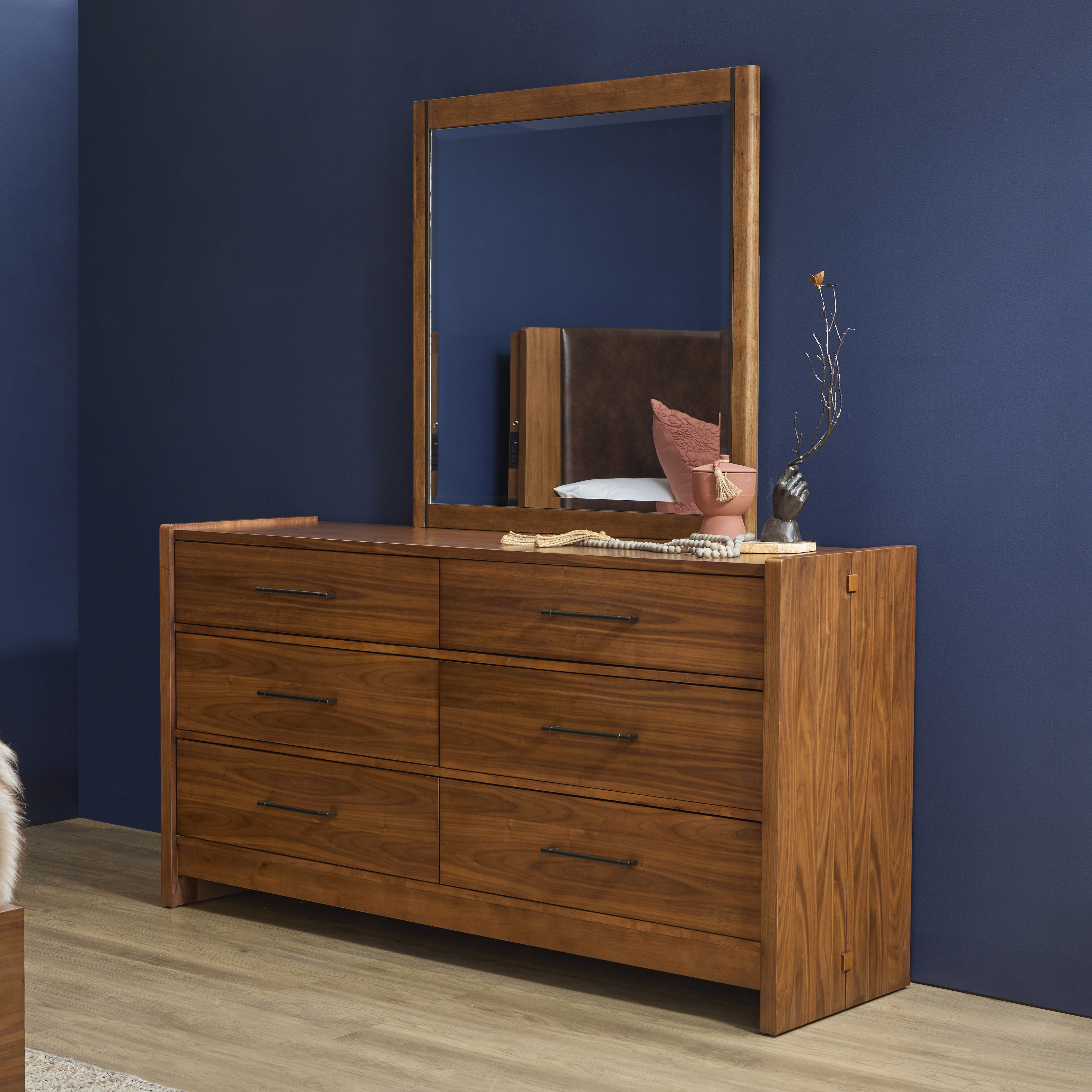Lincoln - Mirror - Warm Walnut, light brown, view 5