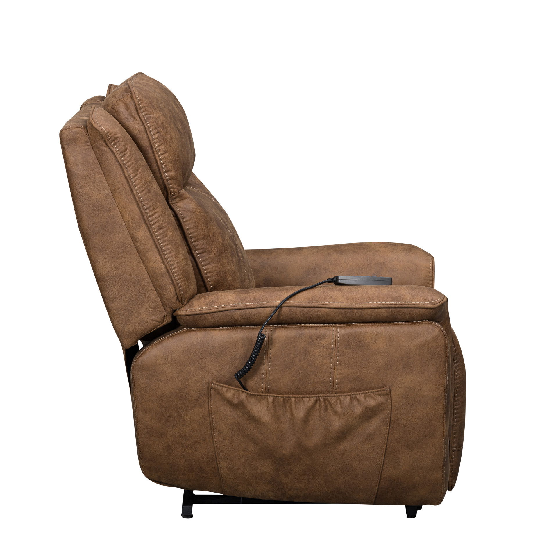 Kyra - Auto Glider Recliner With Power Headrest & Footrest - Saddle, light brown, view 5