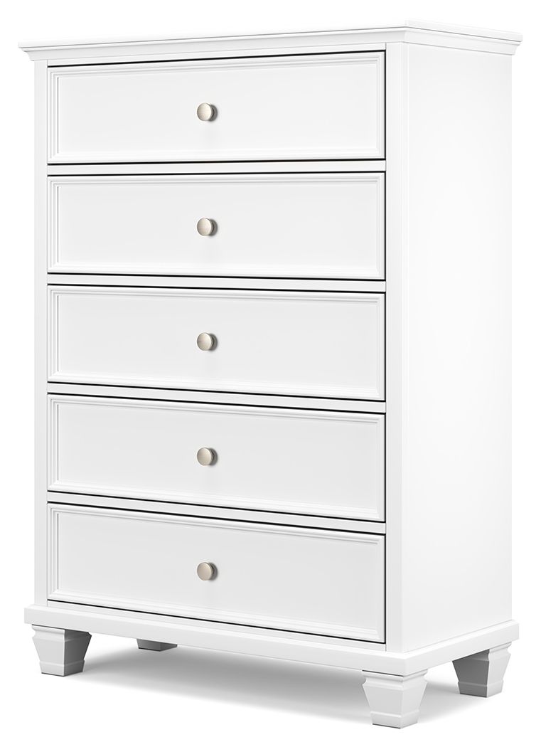 Ashley Furniture Fortman - Five Drawer Chest - White - Image 4