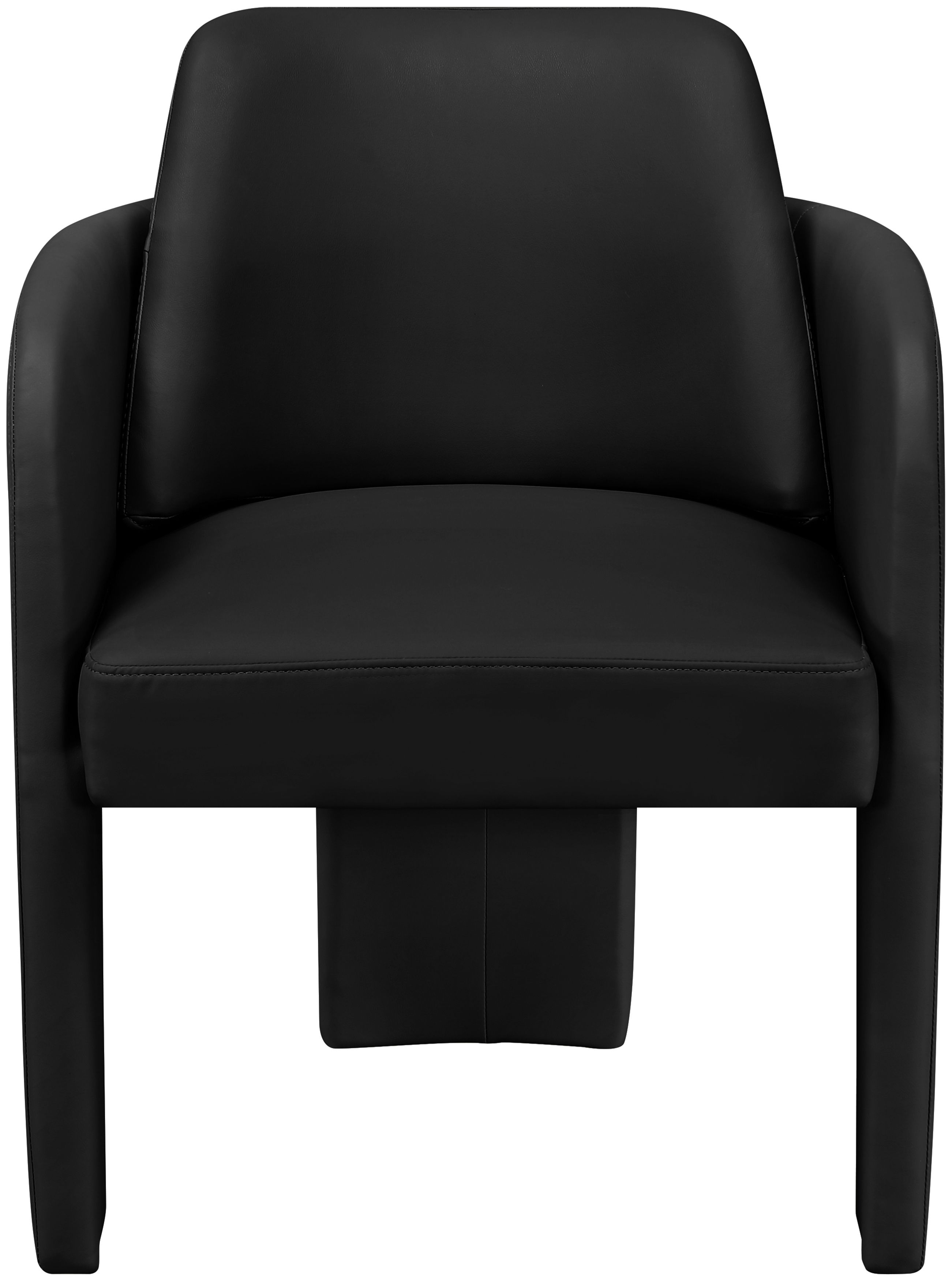 Vanda - Vegan Leather Upholstered Dining Chair - Black