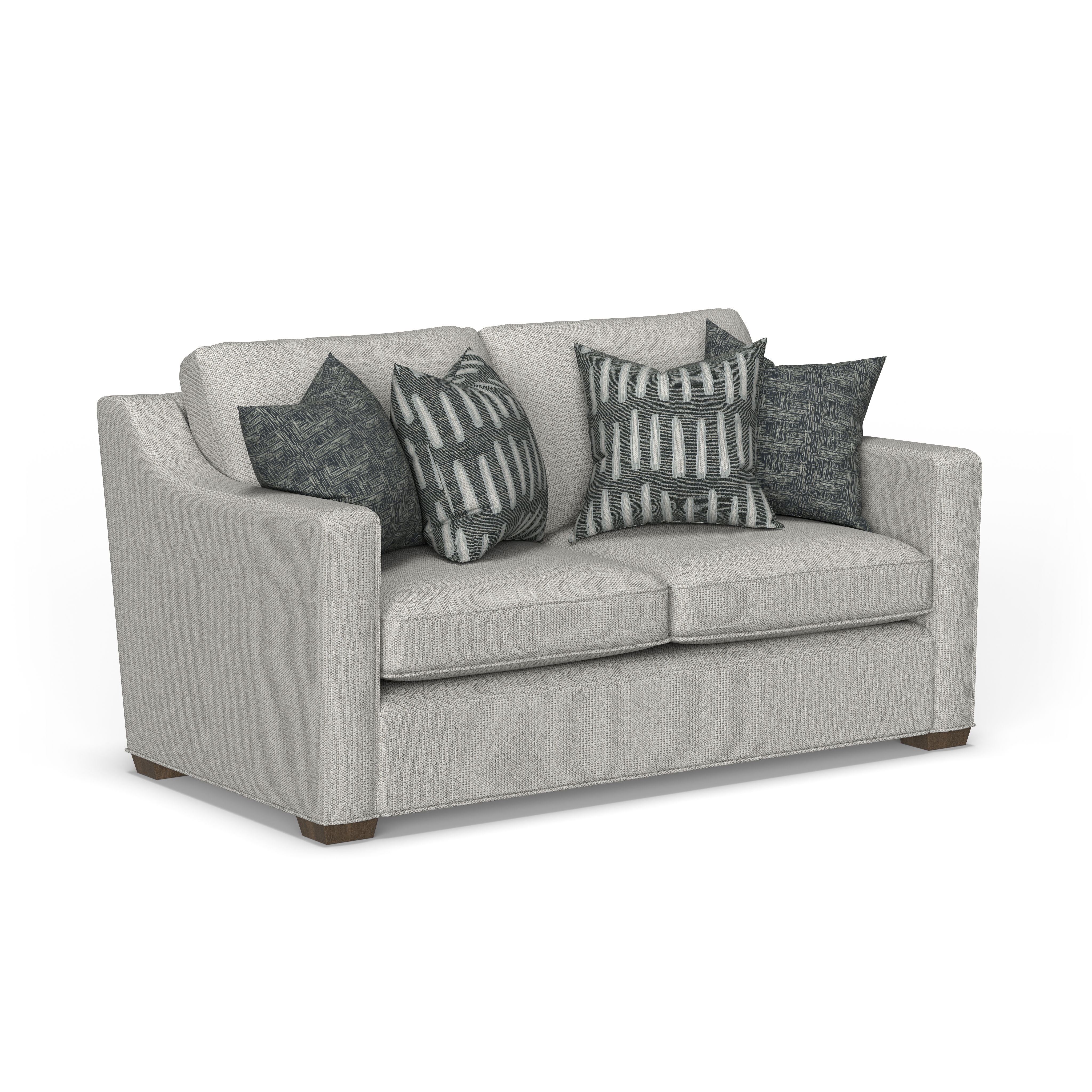Milo - Fabric Loveseat, dark brown, view 3