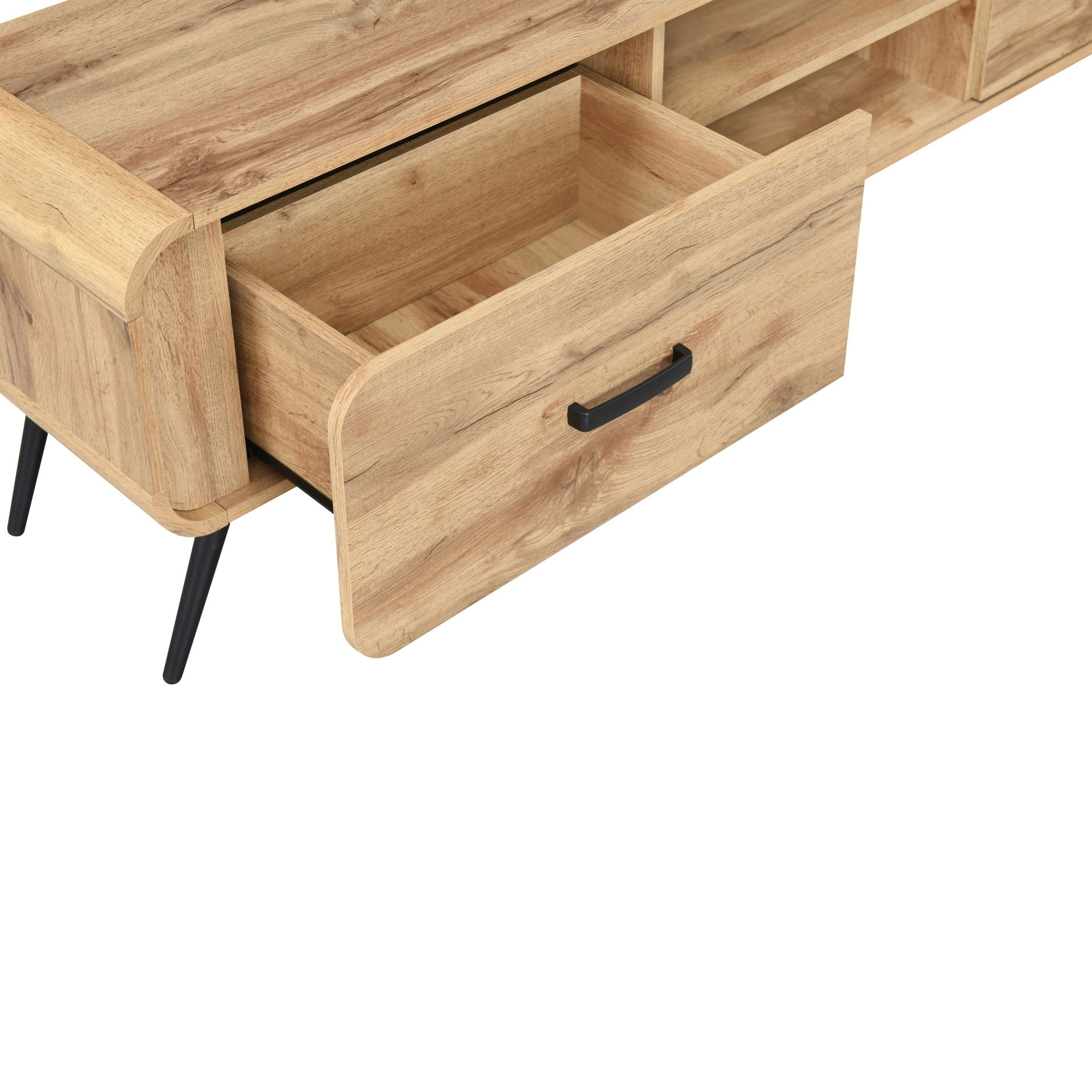Rowan - 71" Low Profile TV Console - Natural, light brown, view 7