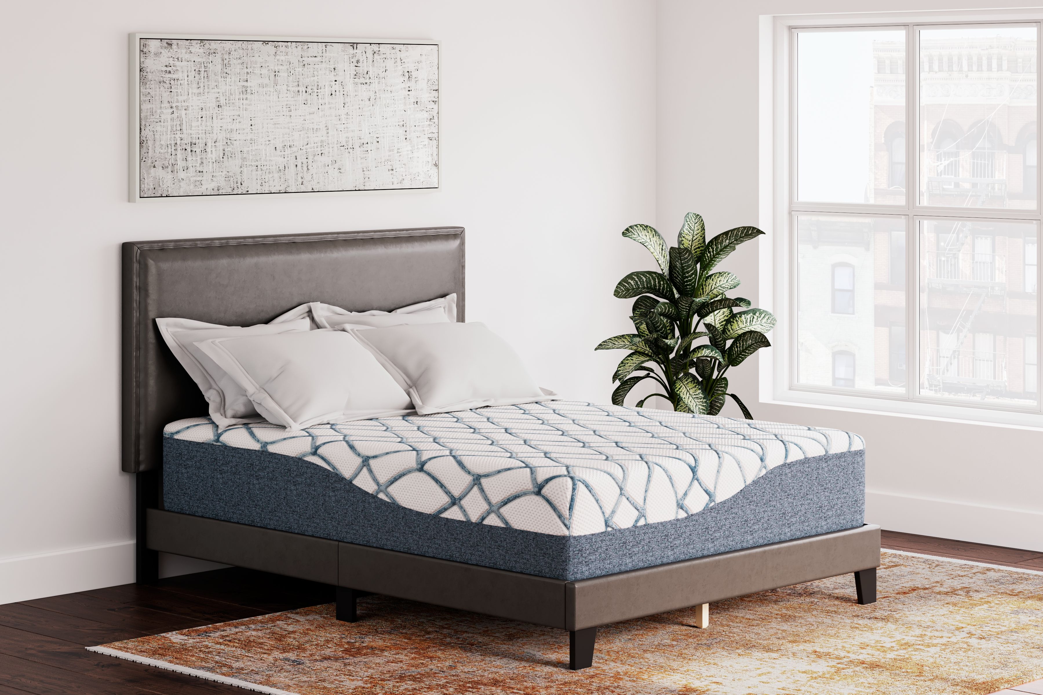 Ashley Furniture 14 Inch Chime Elite 2.0 - California King Mattress - White / Blue - Image 5
