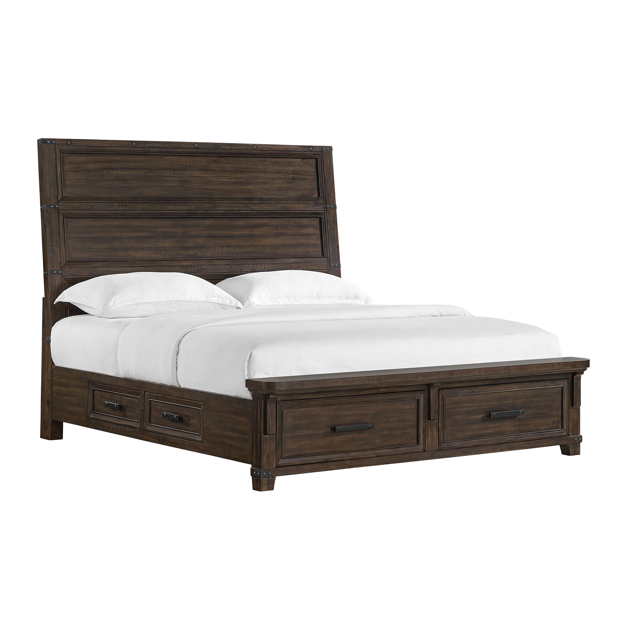 Colorado City - King Storage 4 Piece Bedroom Set With 2 Nightstands & Chest - Charcoal
