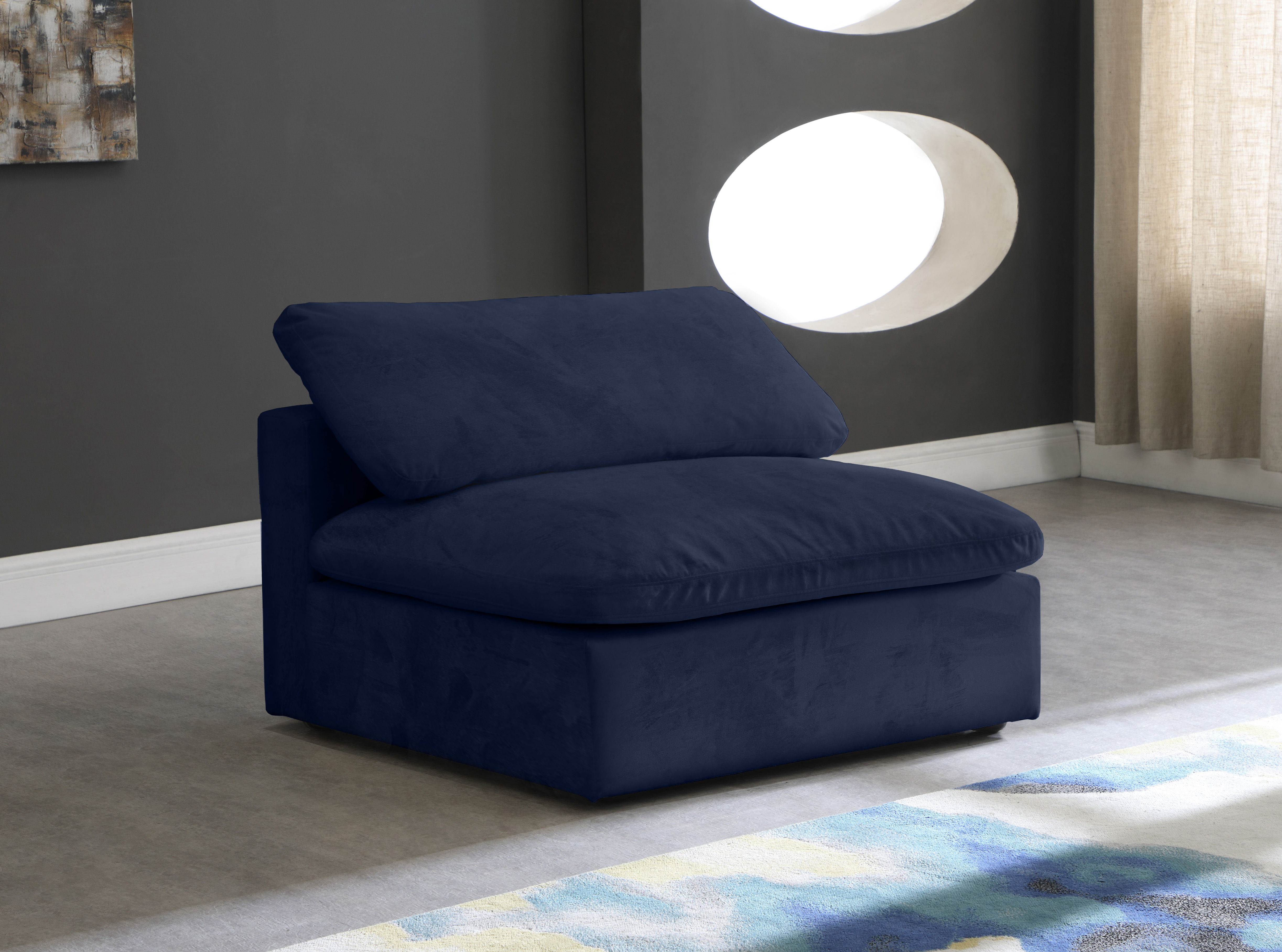 Cozy - Armless Chair - Navy