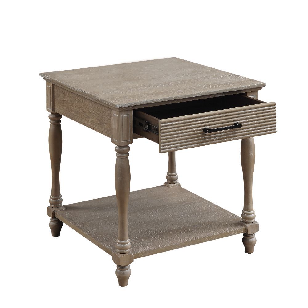 Ariolo - End Table - Weathered Oak, beige, view 3