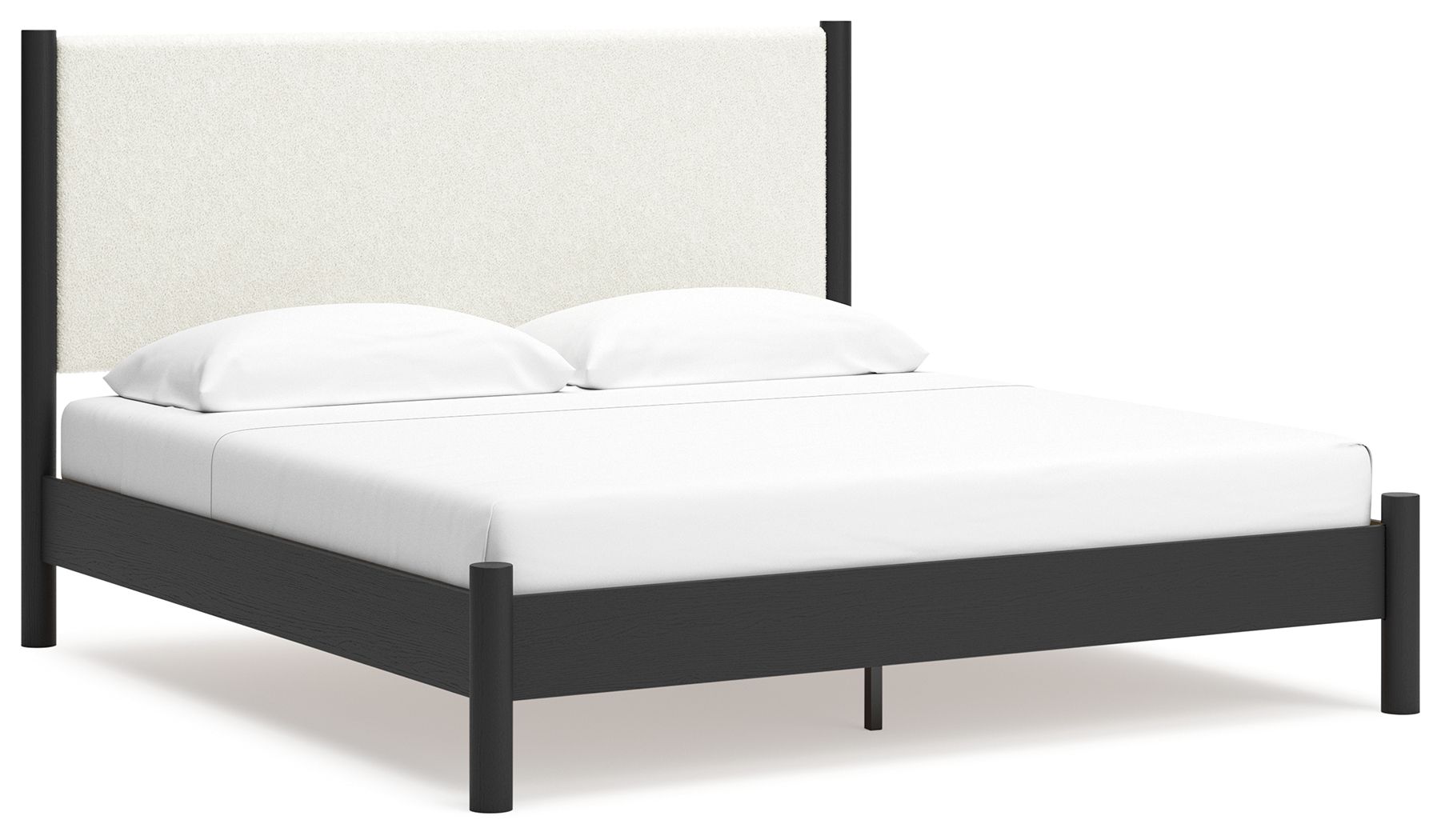 AshleyP!24 ⭐︎room306contemporary Cadmori - Black / White - Full Upholstered Panel Bed