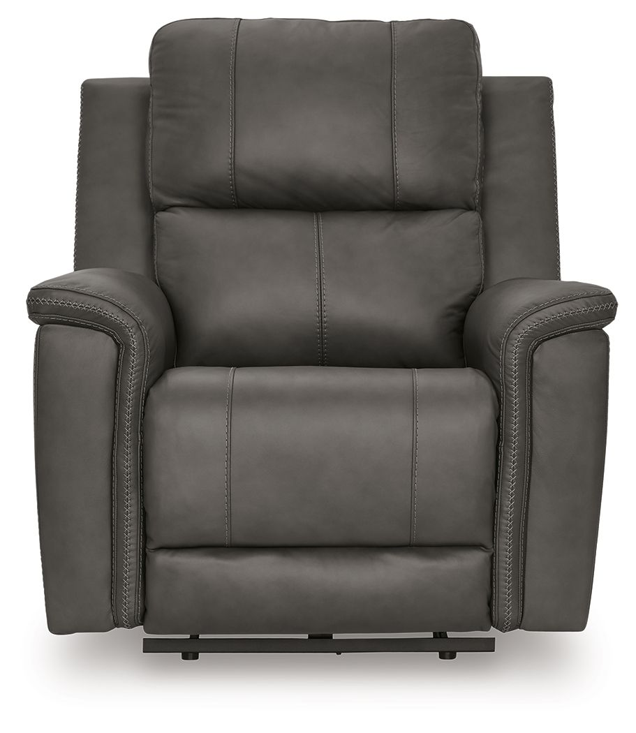 Ashley Furniture Bleckley - Power Recliner With Adjustable Headrest - Anchor - Image 4