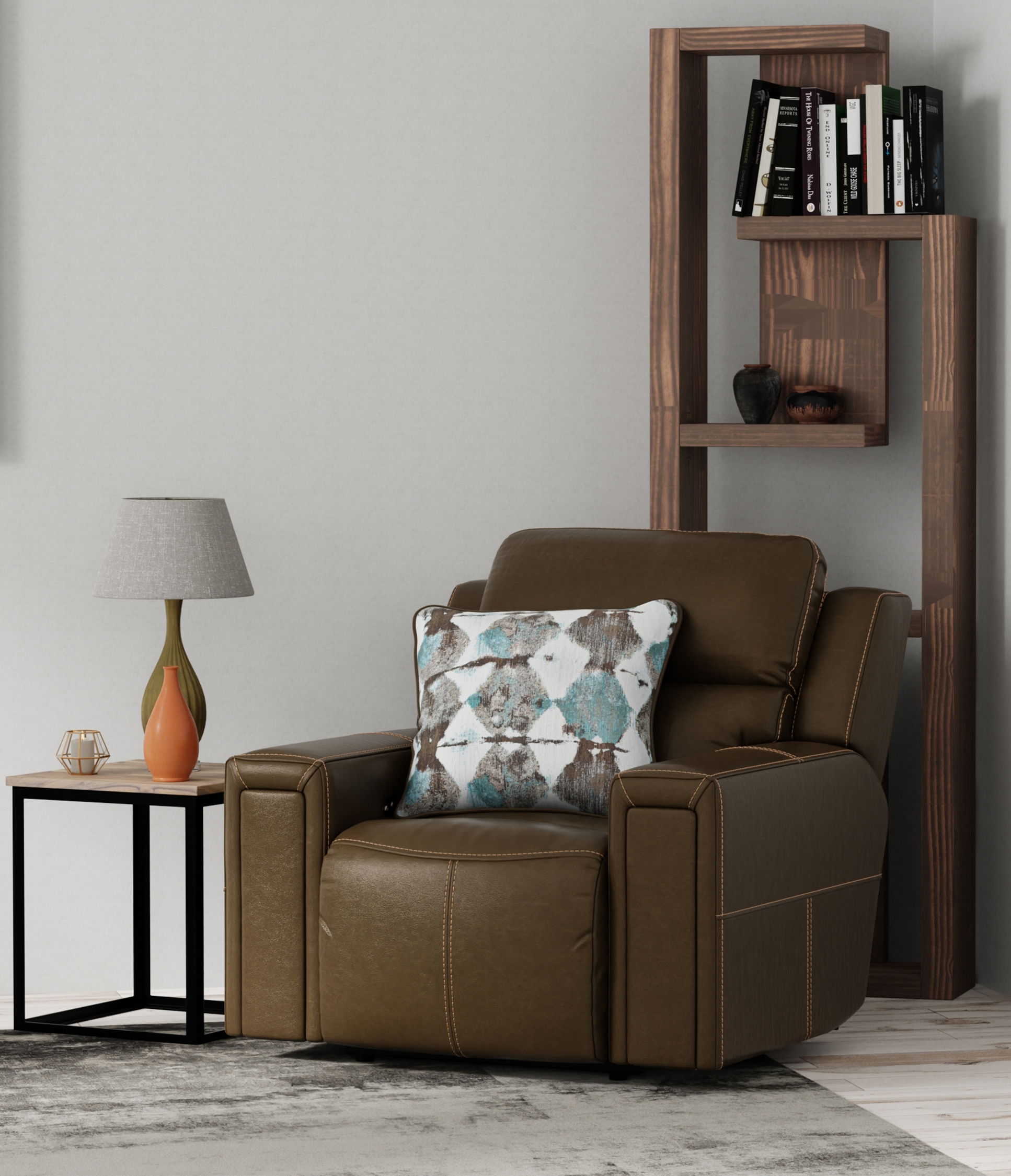 Arezzo - Power Headrest Power Lay Flat Recliner With Zero Gravity/Extended Ottoman - Chocolate
