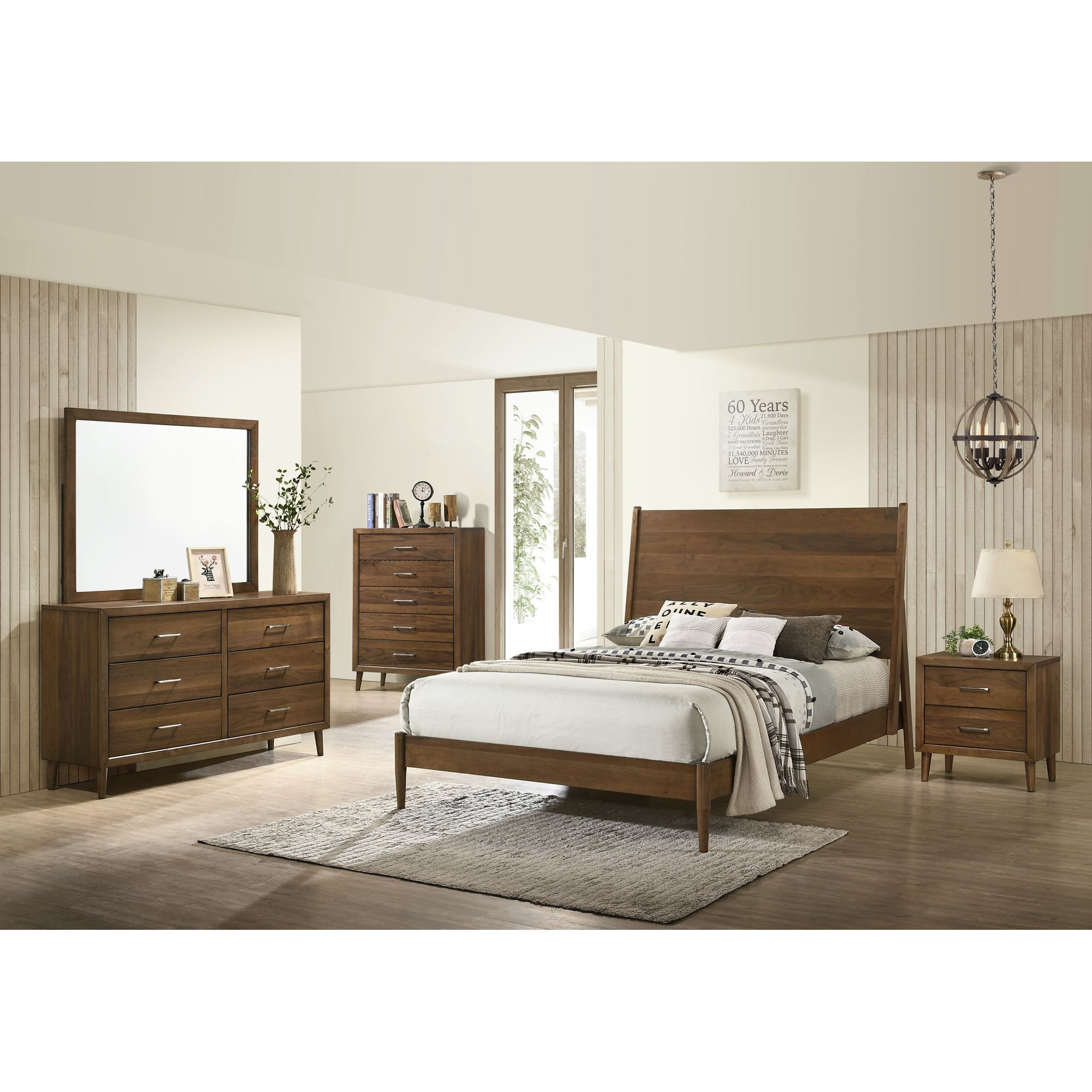 Malibu - Queen Panel Bed - Walnut
