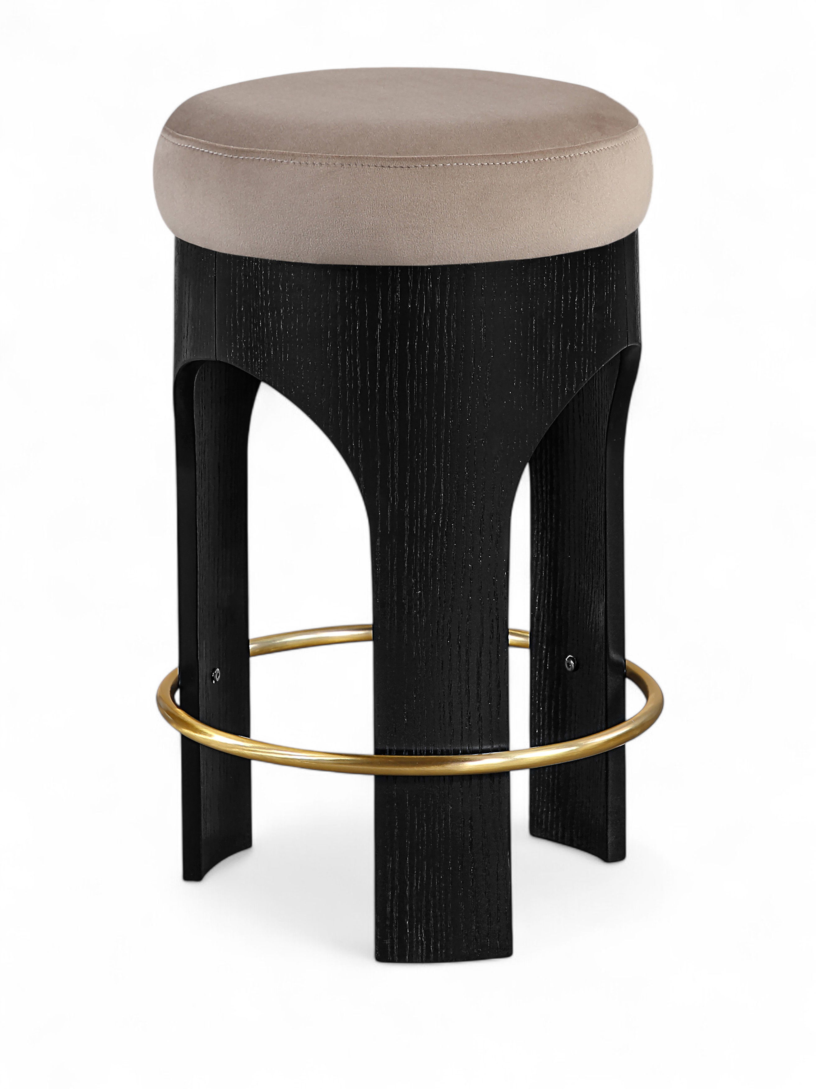Bocceli - Upholstered Counter Stool - Taupe