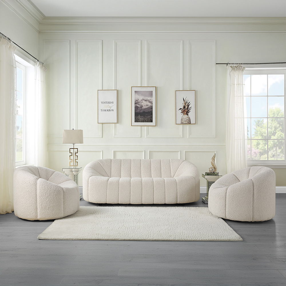 Osmash - Sofa - White Teddy Sherpa, white, view 6
