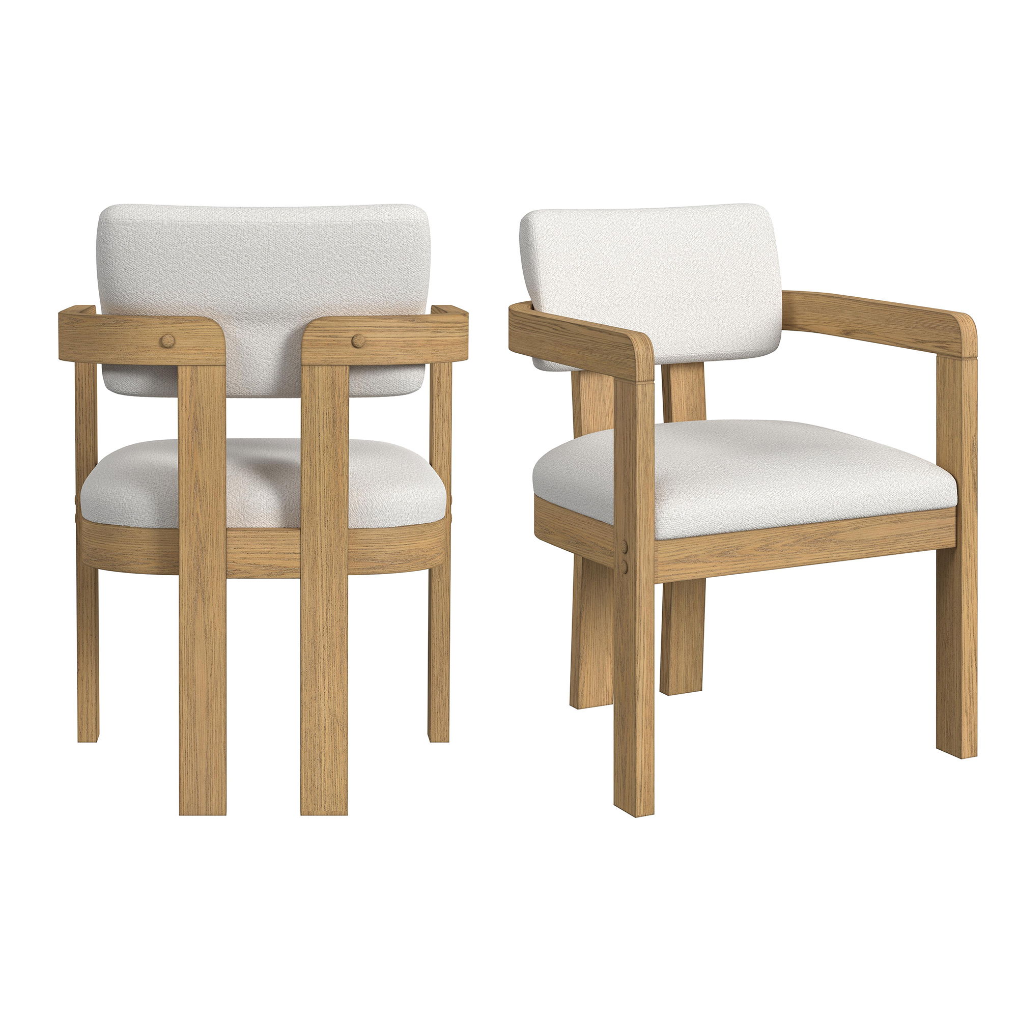 Fabric Arm Chair (Set of 2)