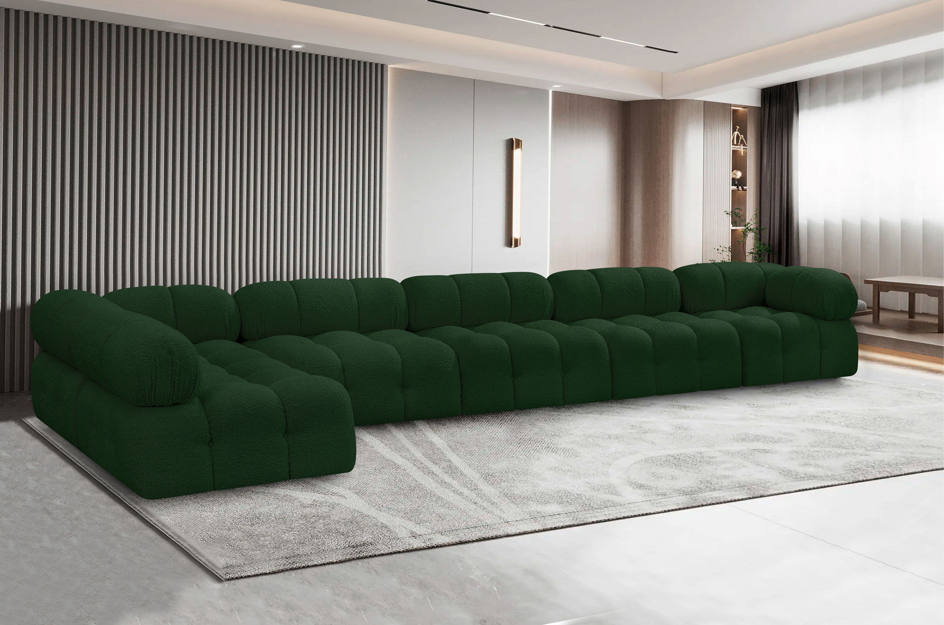 Ames - 6 Piece Modular L-Shaped Sectional - Green