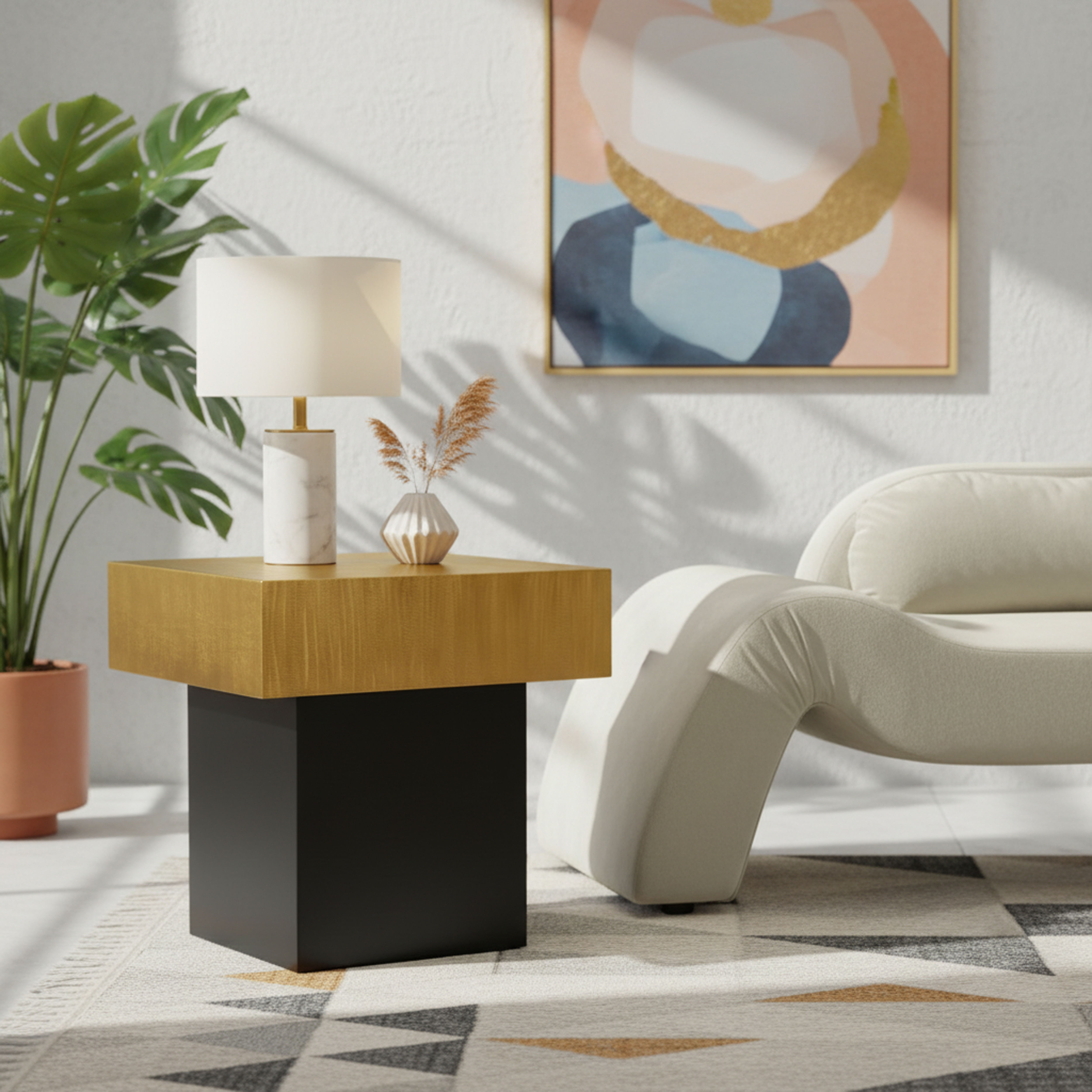 Palladium - End Table - Gold