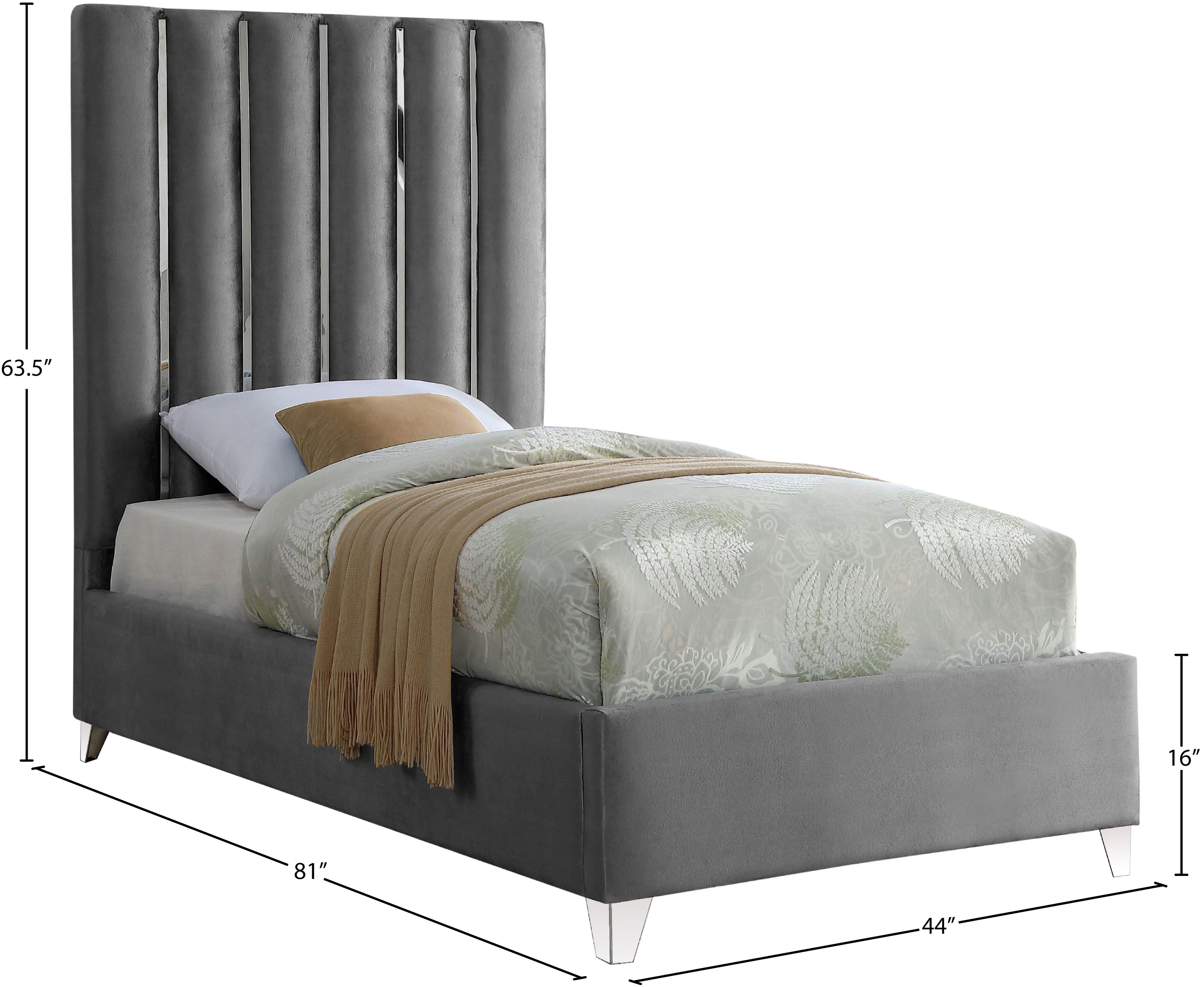 Enzo - Twin Bed - Gray