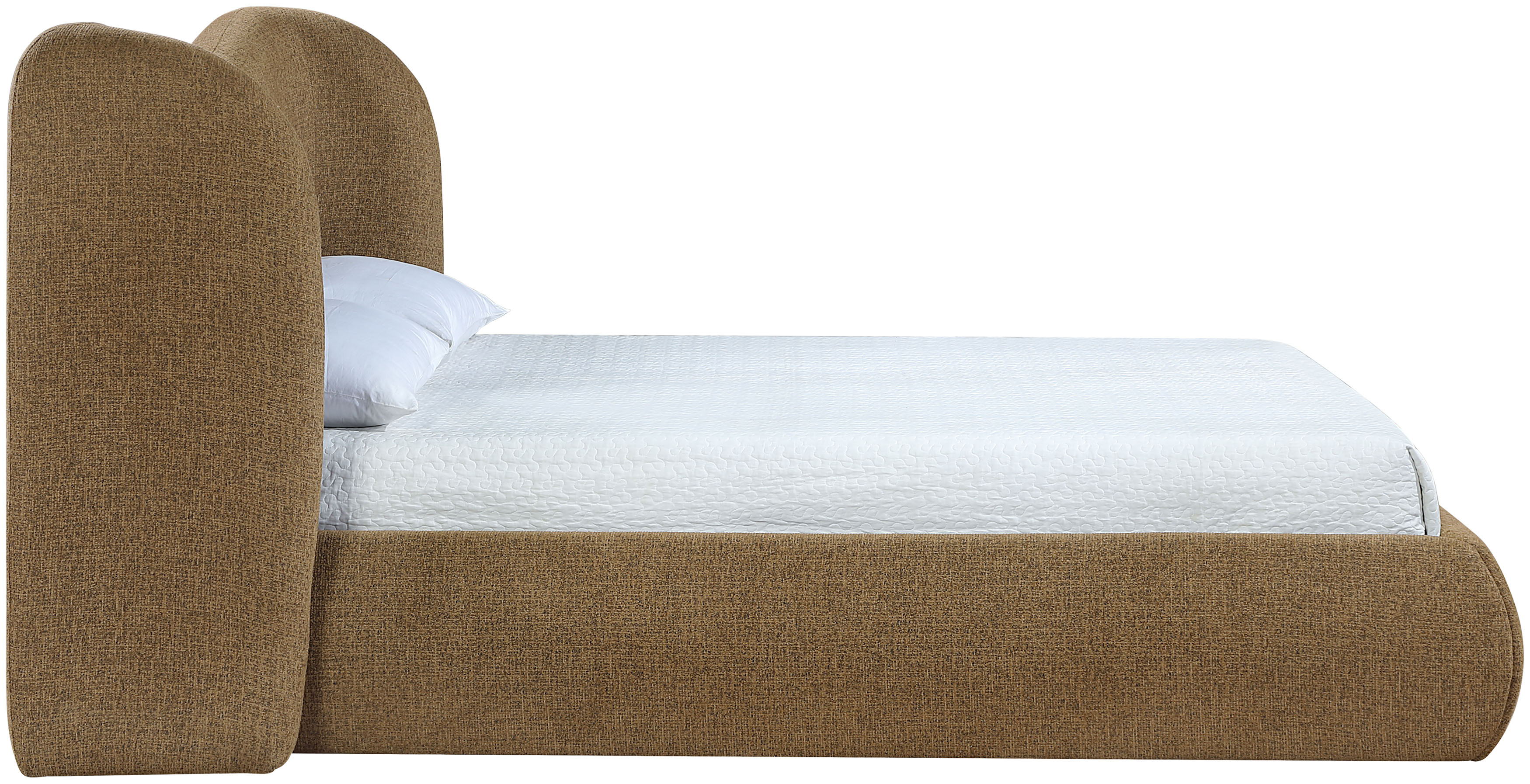 Elowen - Chenille Fabric Upholstered Full Bed - Brown