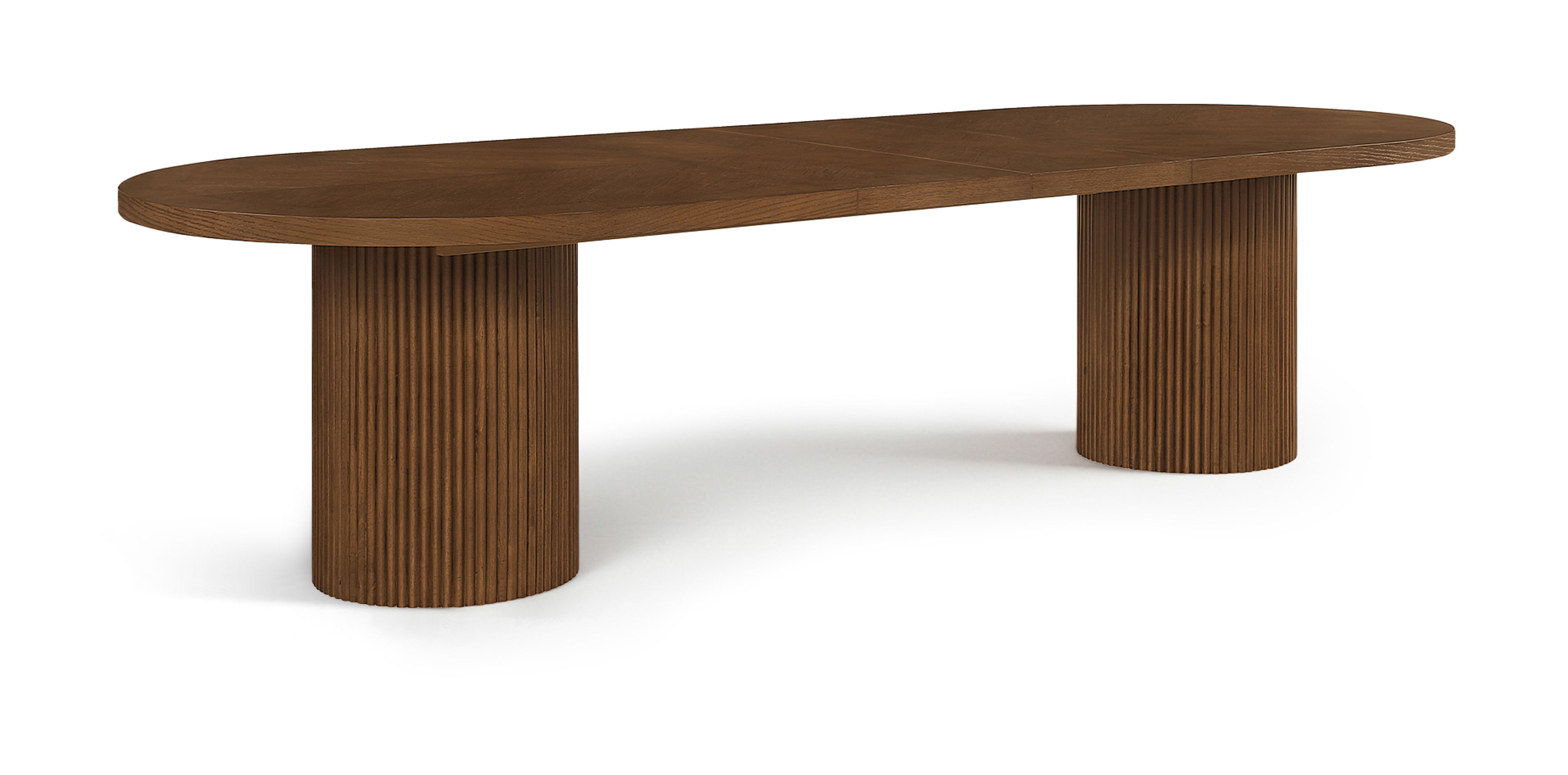 Belinda - Oak Wood Dining Table (3 Boxes) - Brown