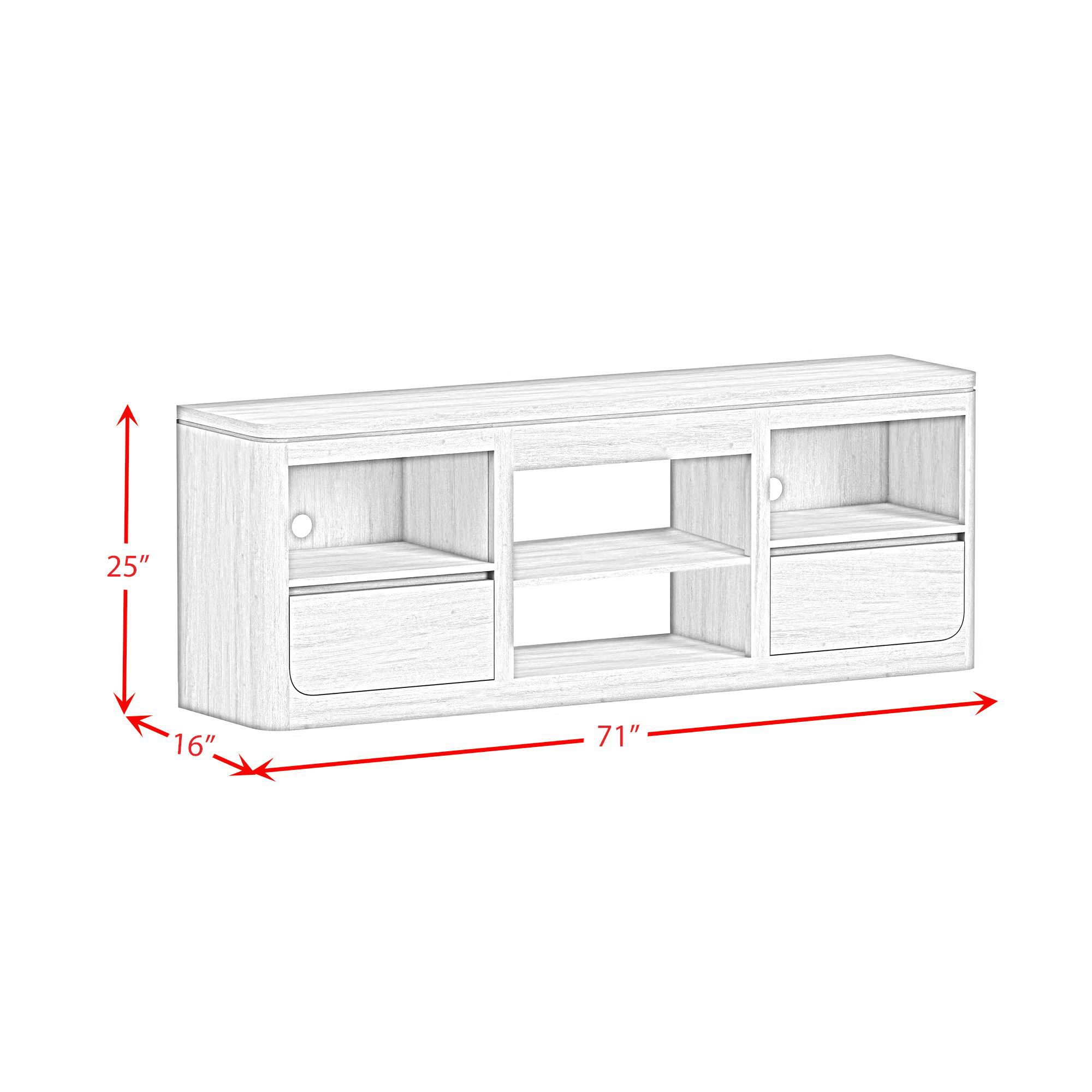 Rosalie - 3 Piece Entertainment Unit With 71" TV Console - Black