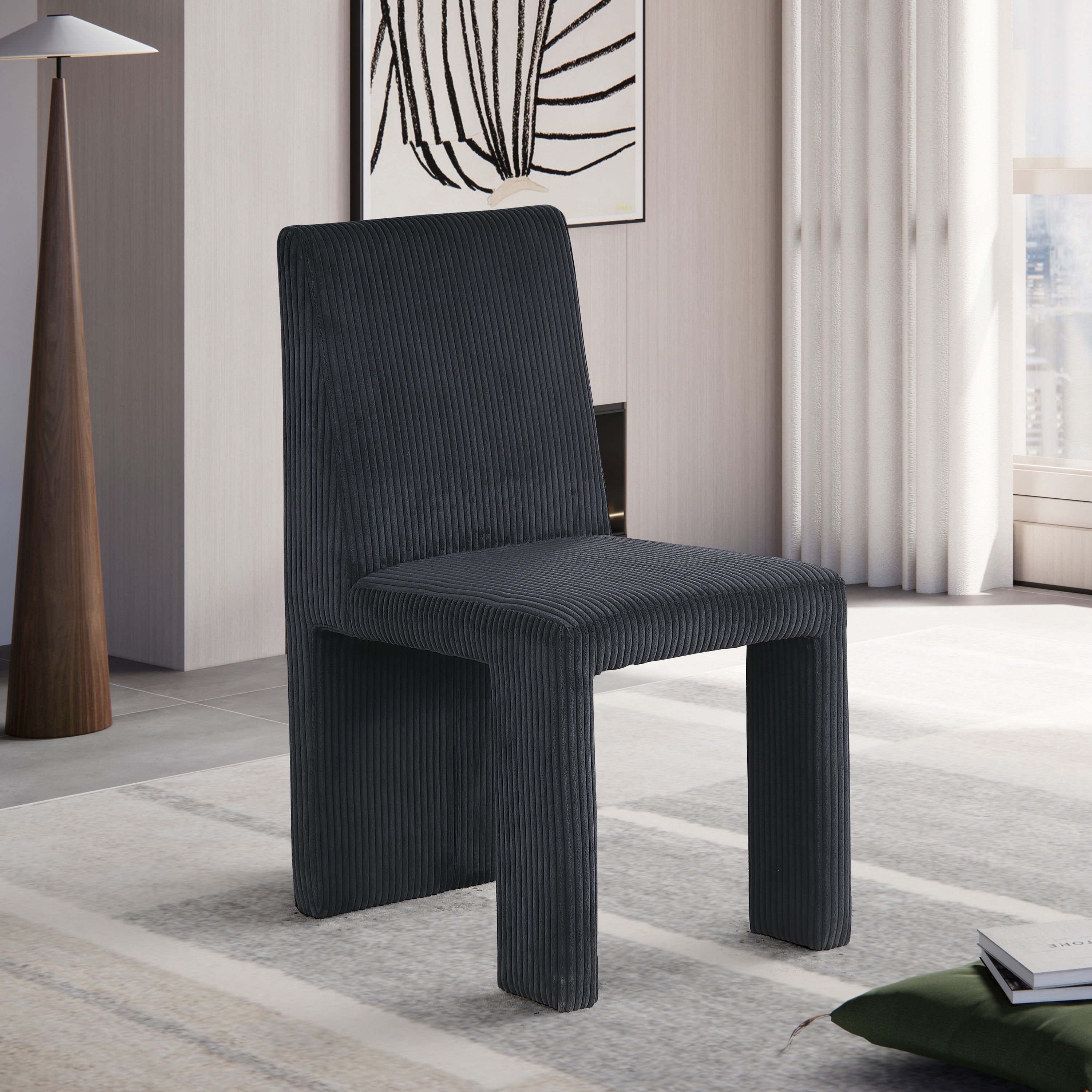 Benson - Microsuede Dining Chair (Set of 2) - Black