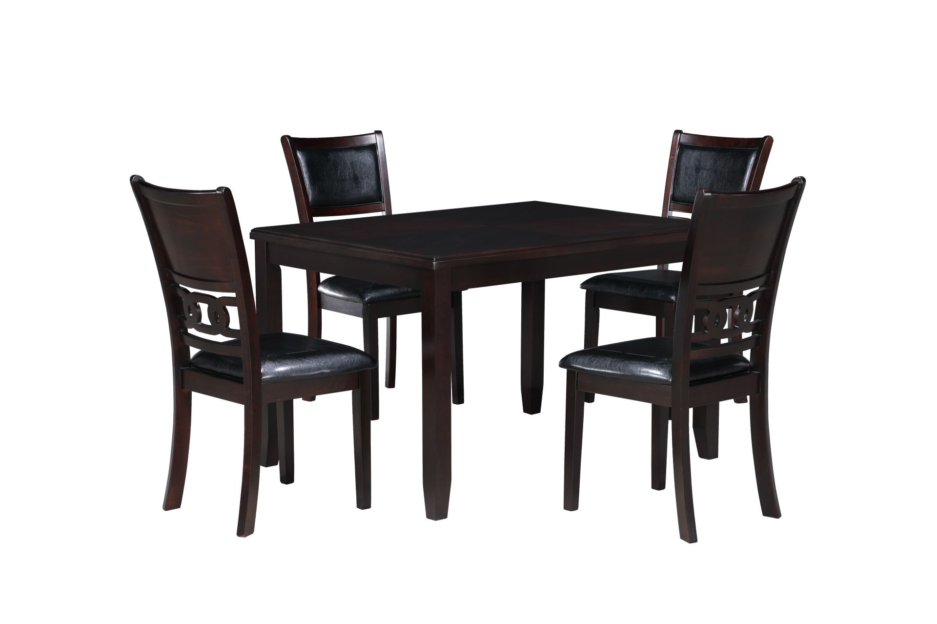 Gia - 5 Piece Rectangle Dining Set (Table & 4 Chairs) - Ebony