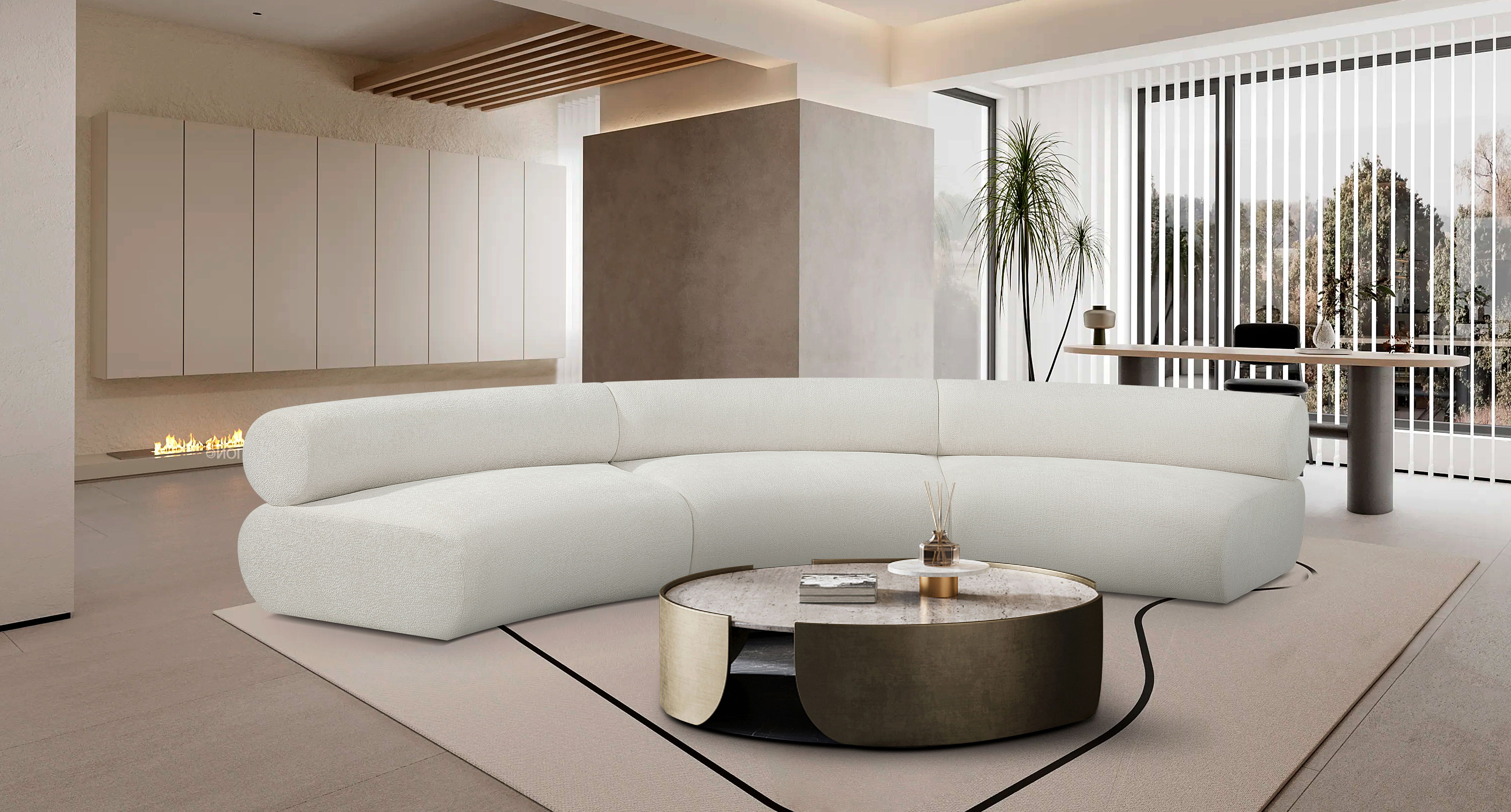 Bale - 3 Piece Modular Sofa - Cream