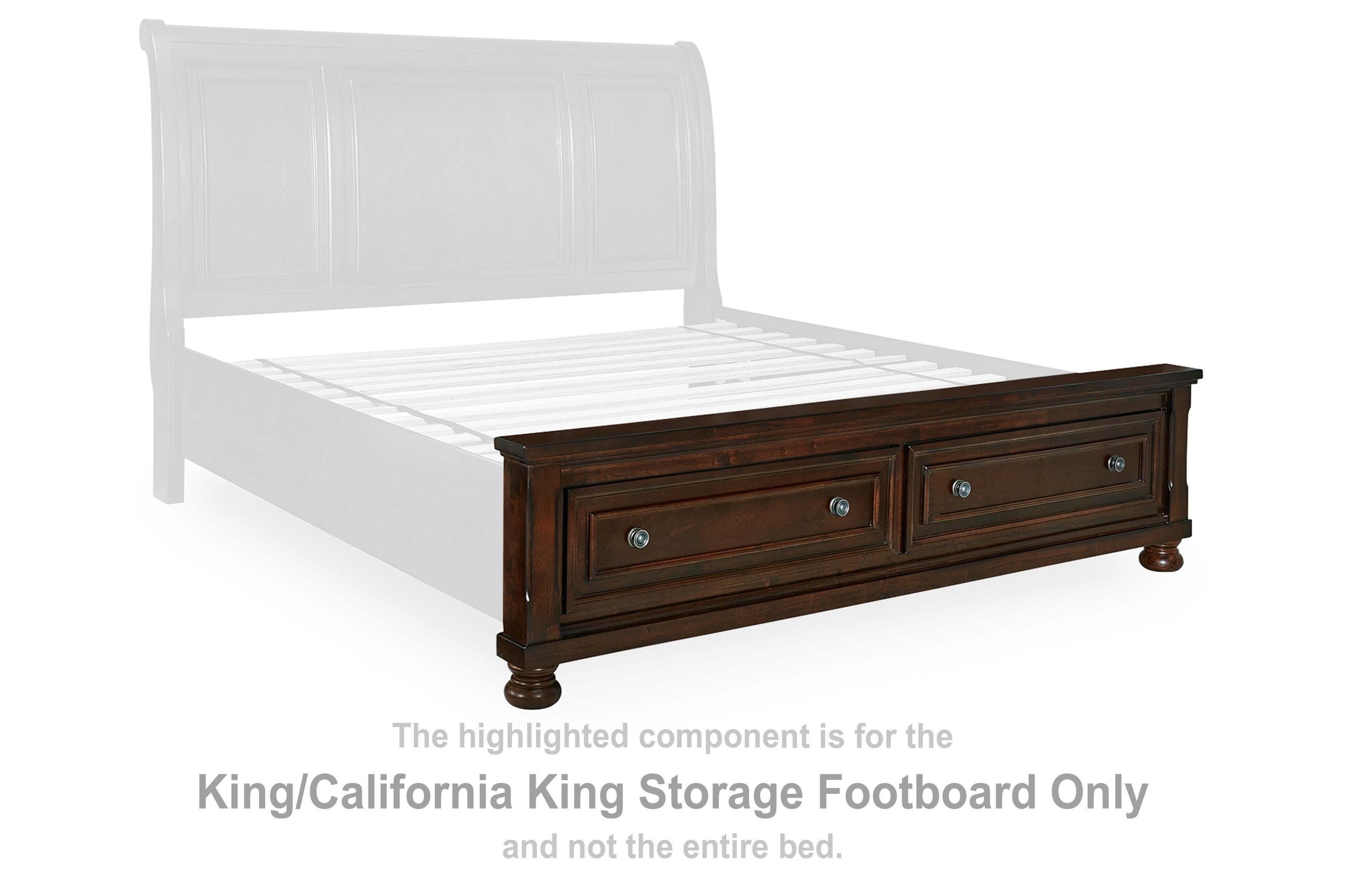 Porter – King/California King Storage Footboard – Rustic Brown